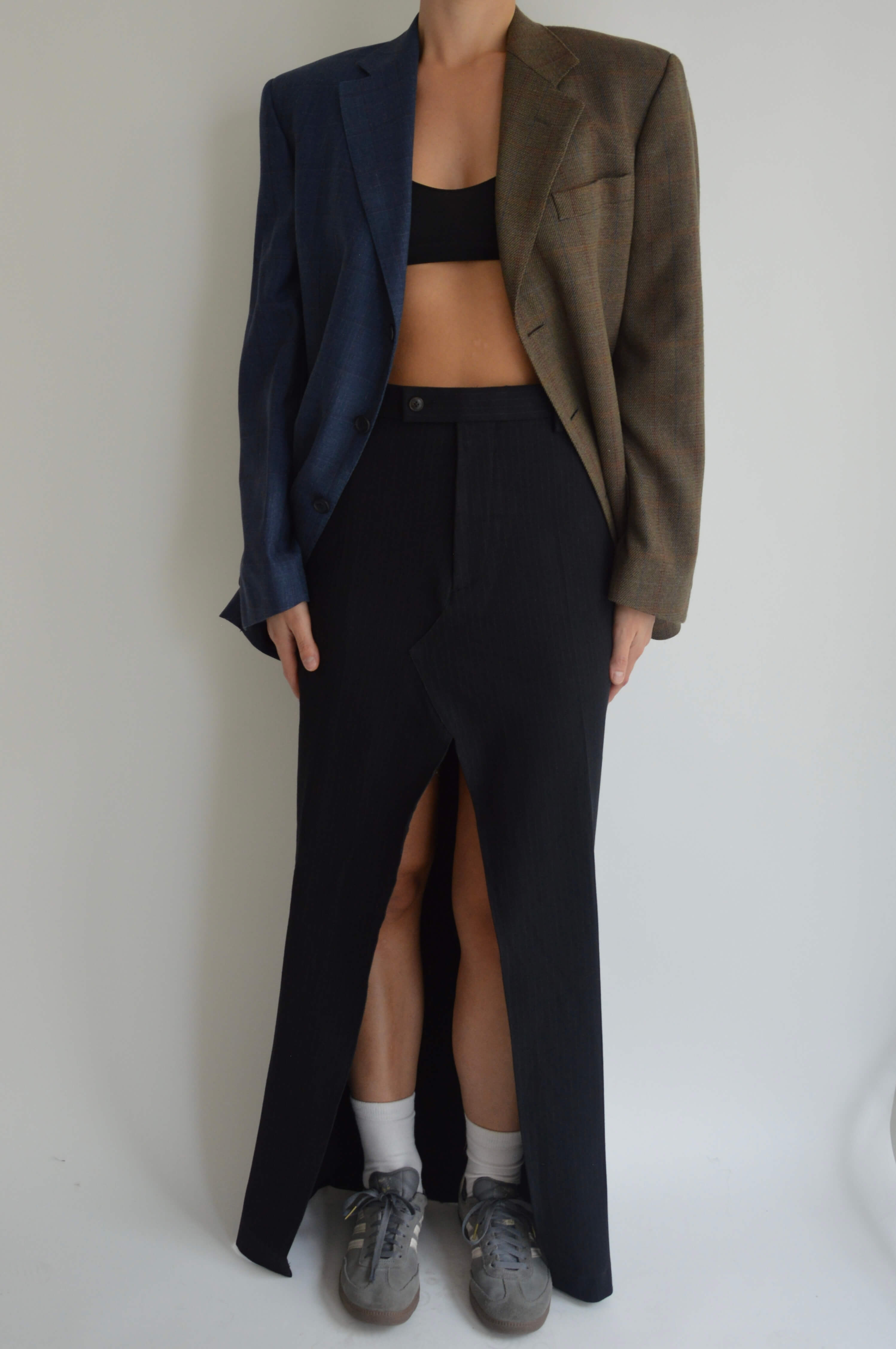 Long Skirt - Dark Blue Stripes (S/M)