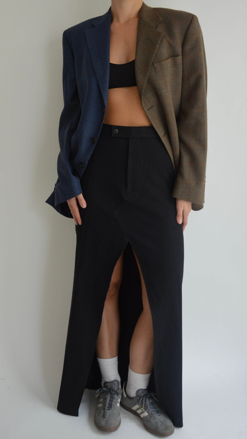 Long Skirt - Dark Blue Stripes (S/M)