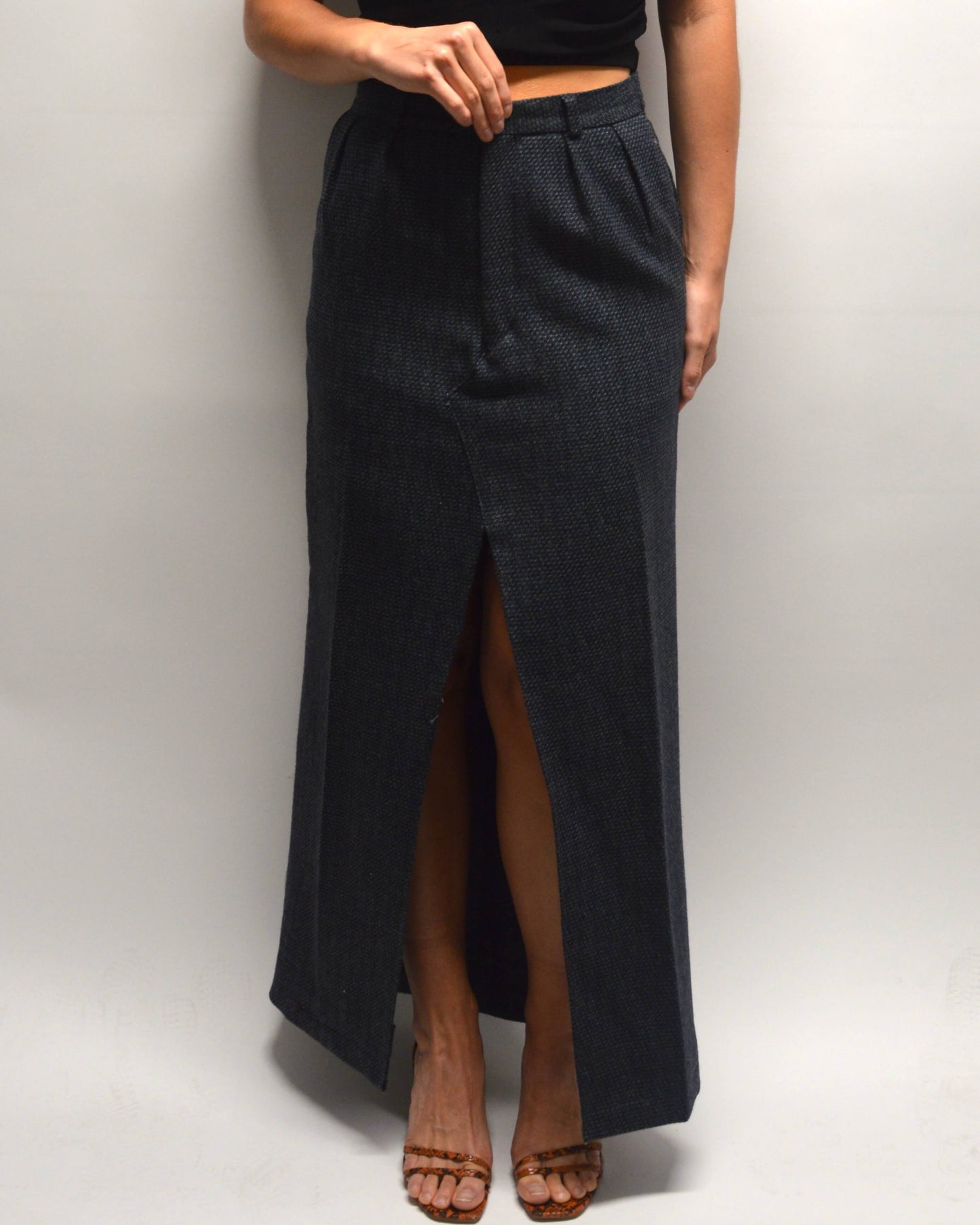 Long Skirt - Textured Shades of Blue (XS/S)