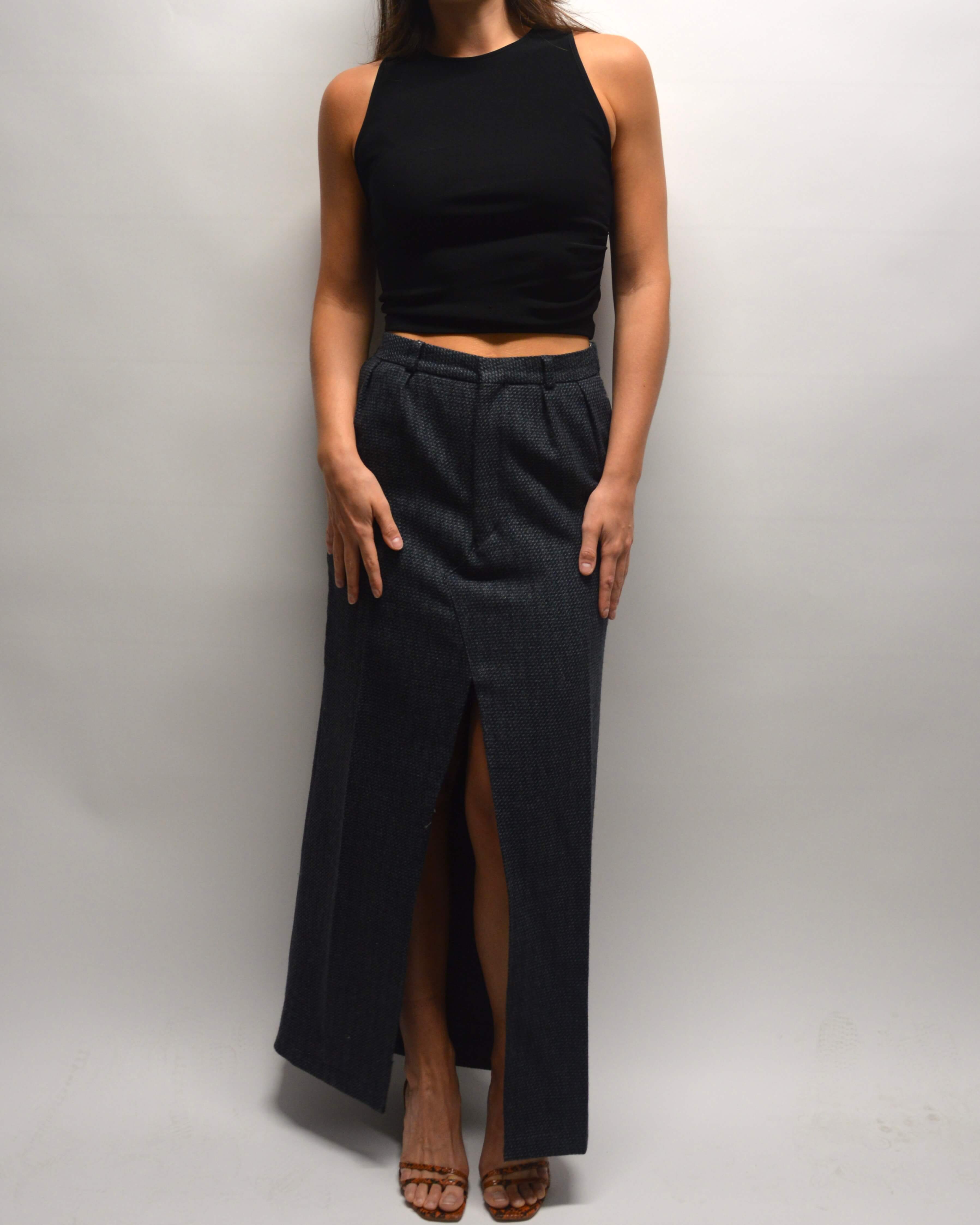 Falda larga - Tonos texturizados de azul (XS/S)