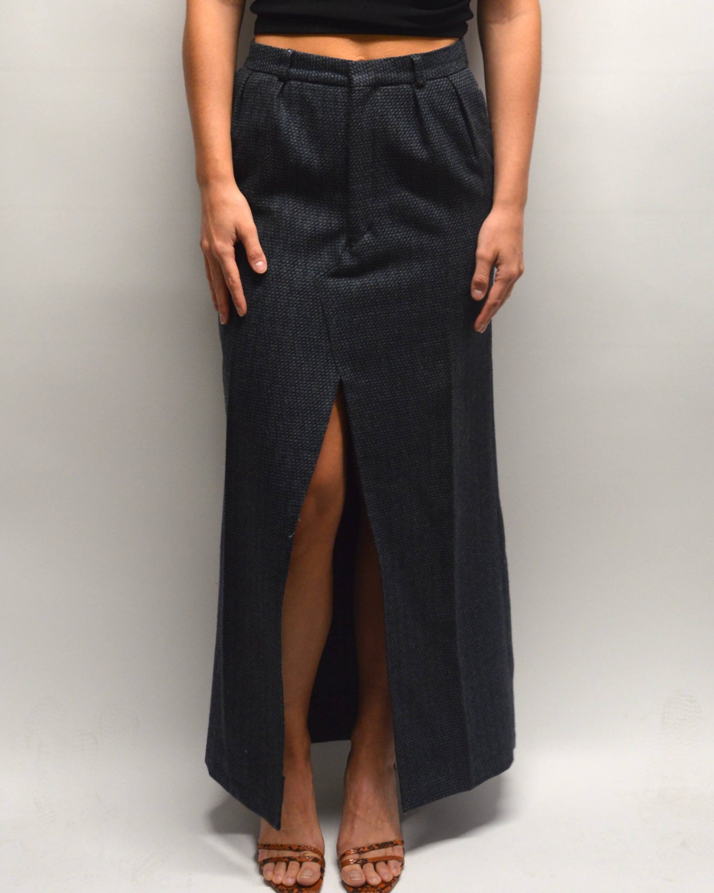 Long Skirt - Textured Shades of Blue (XS/S)