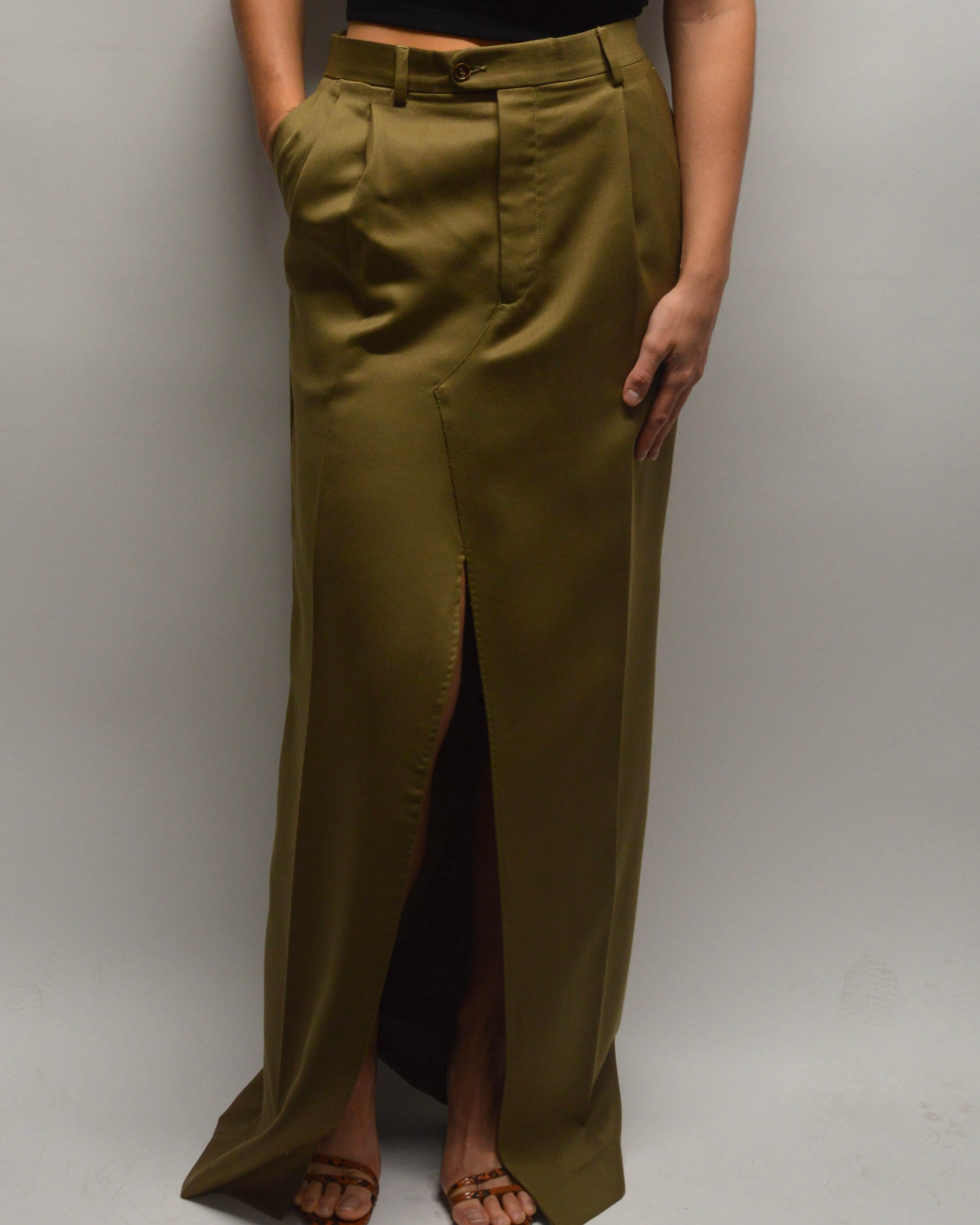 Falda larga - Oliva (S/M)