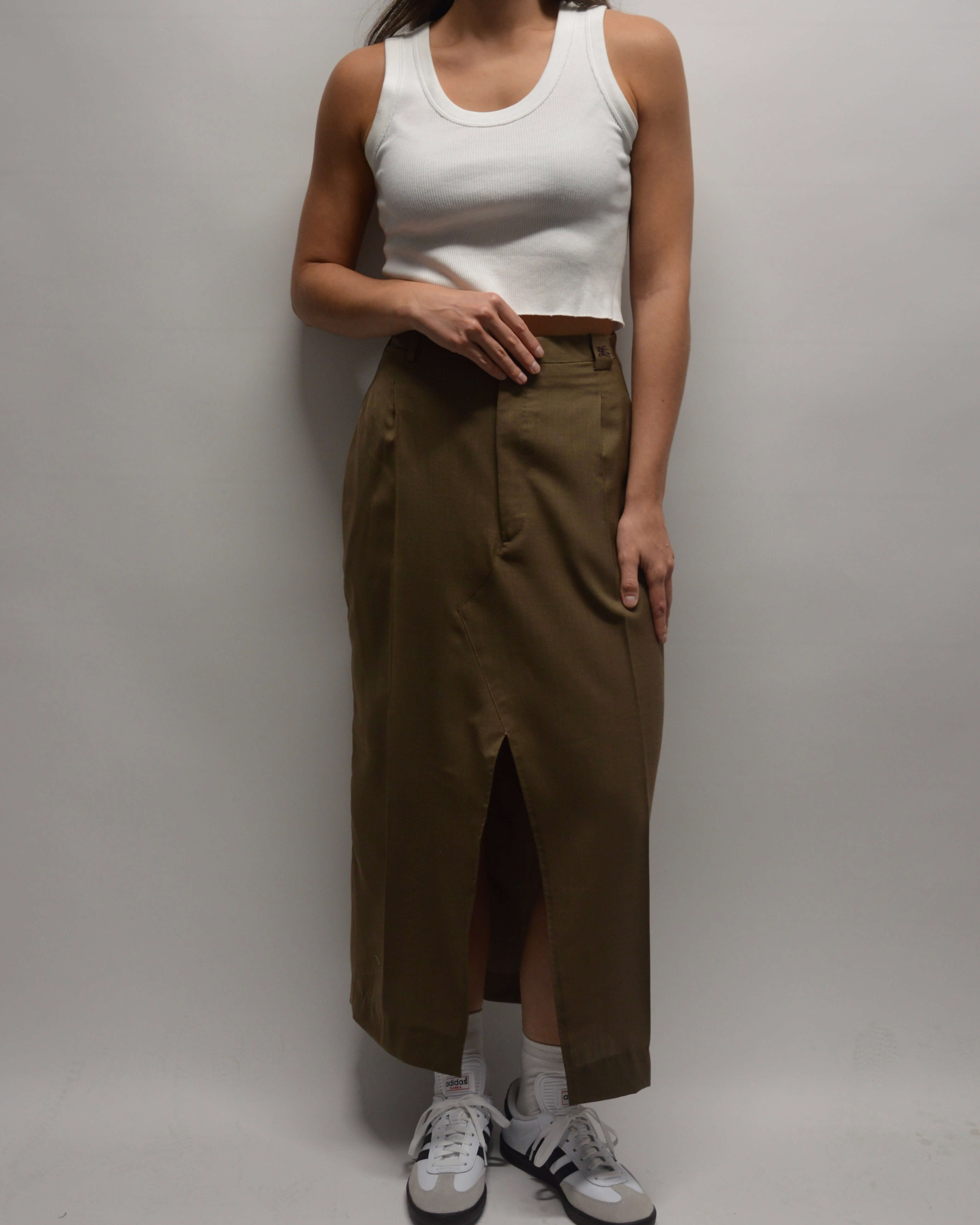 Falda larga Burberry marrón claro (XS/S)