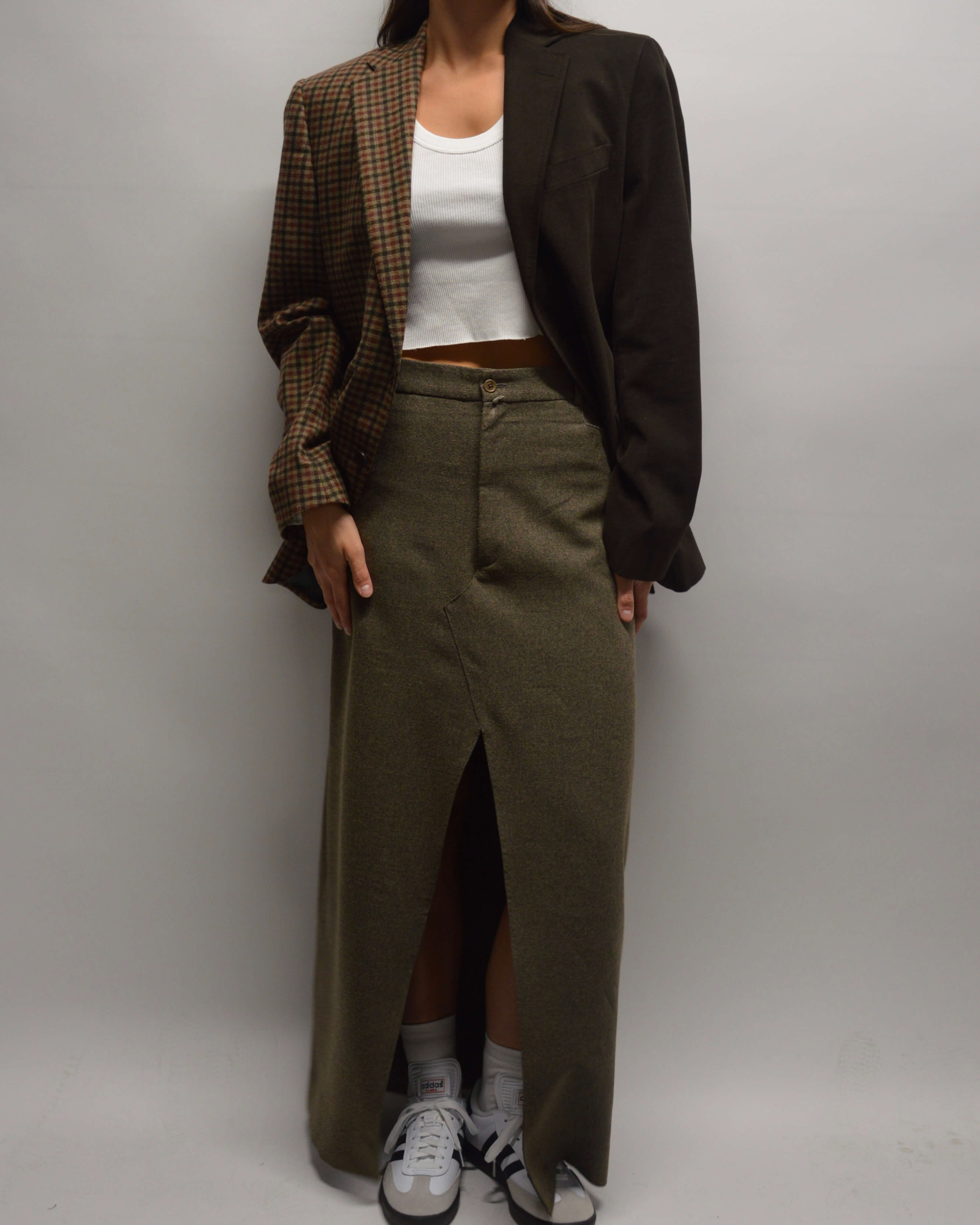 Jupe longue - Marron texturé (S/M)