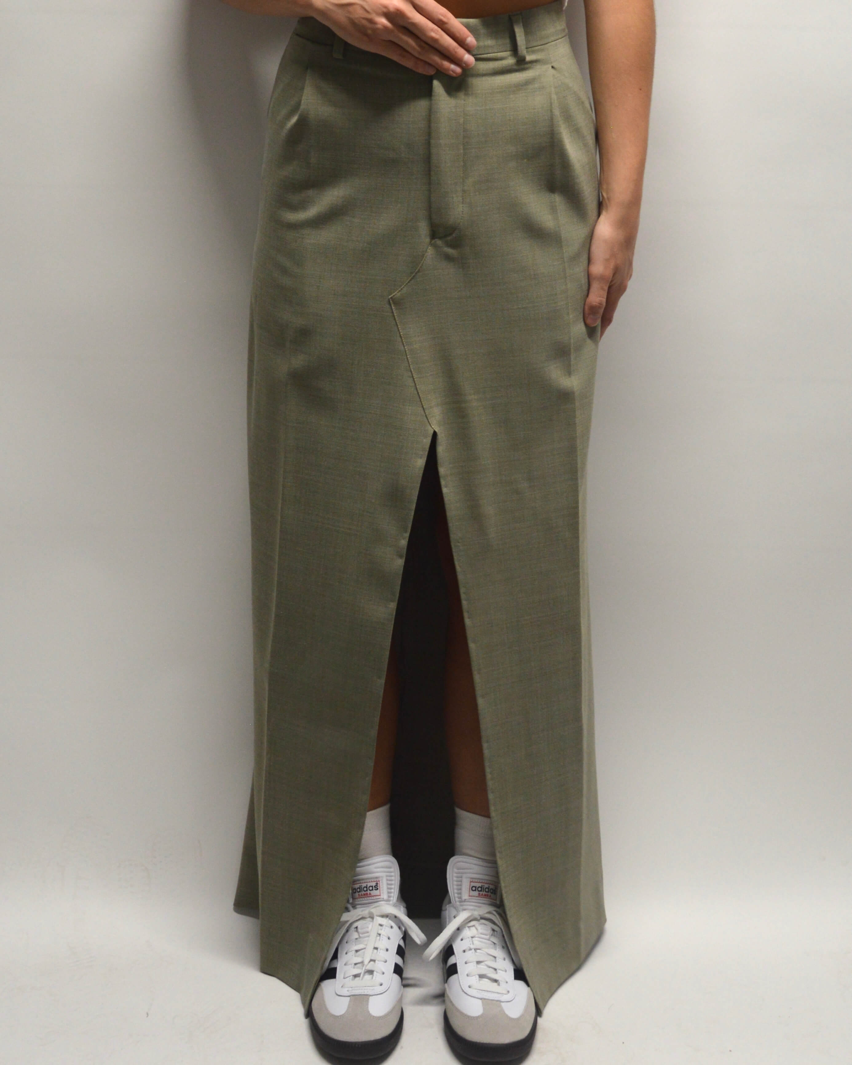 Falda larga - Verde oliva claro (XS/S)