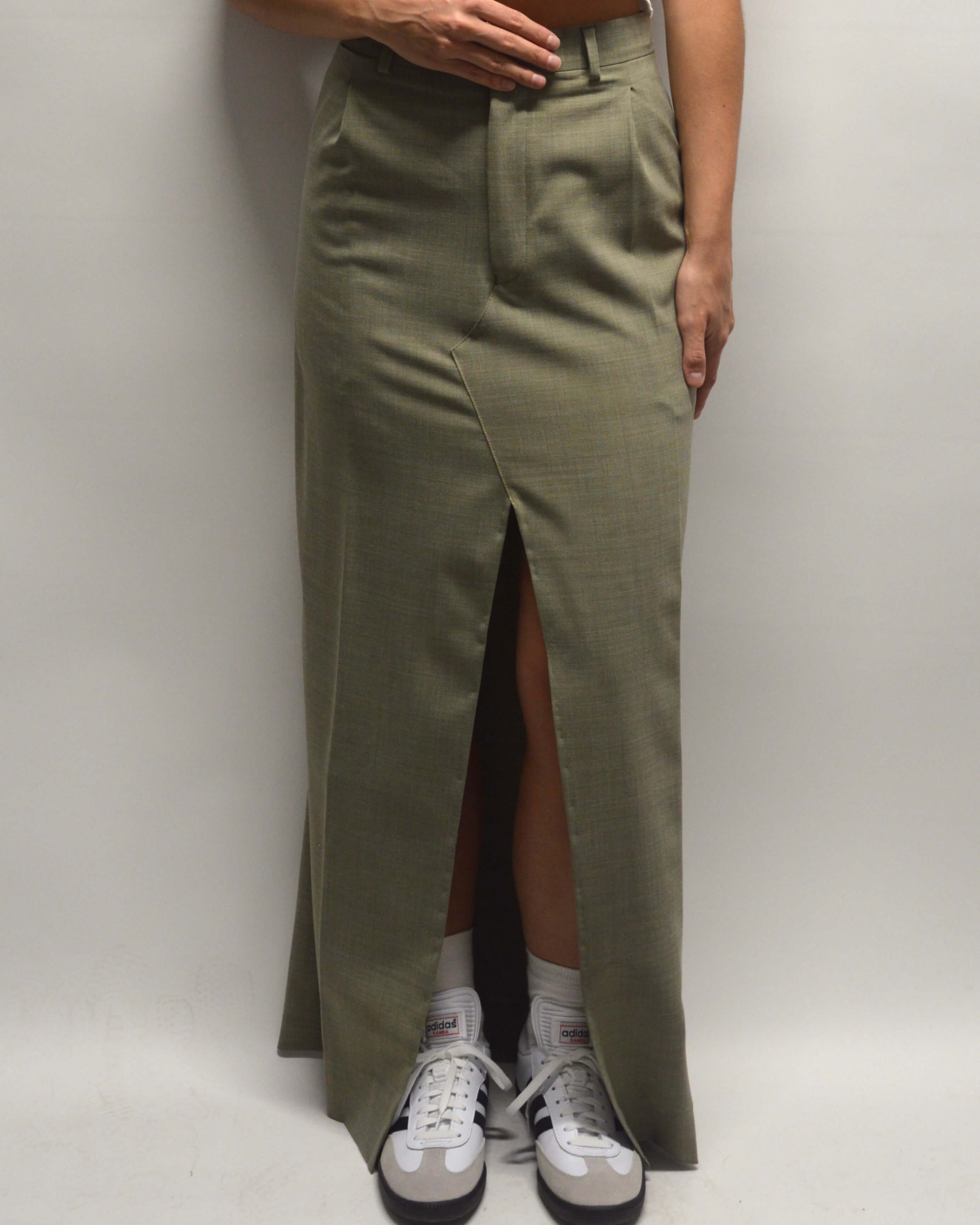 Falda larga - Verde oliva claro (XS/S)