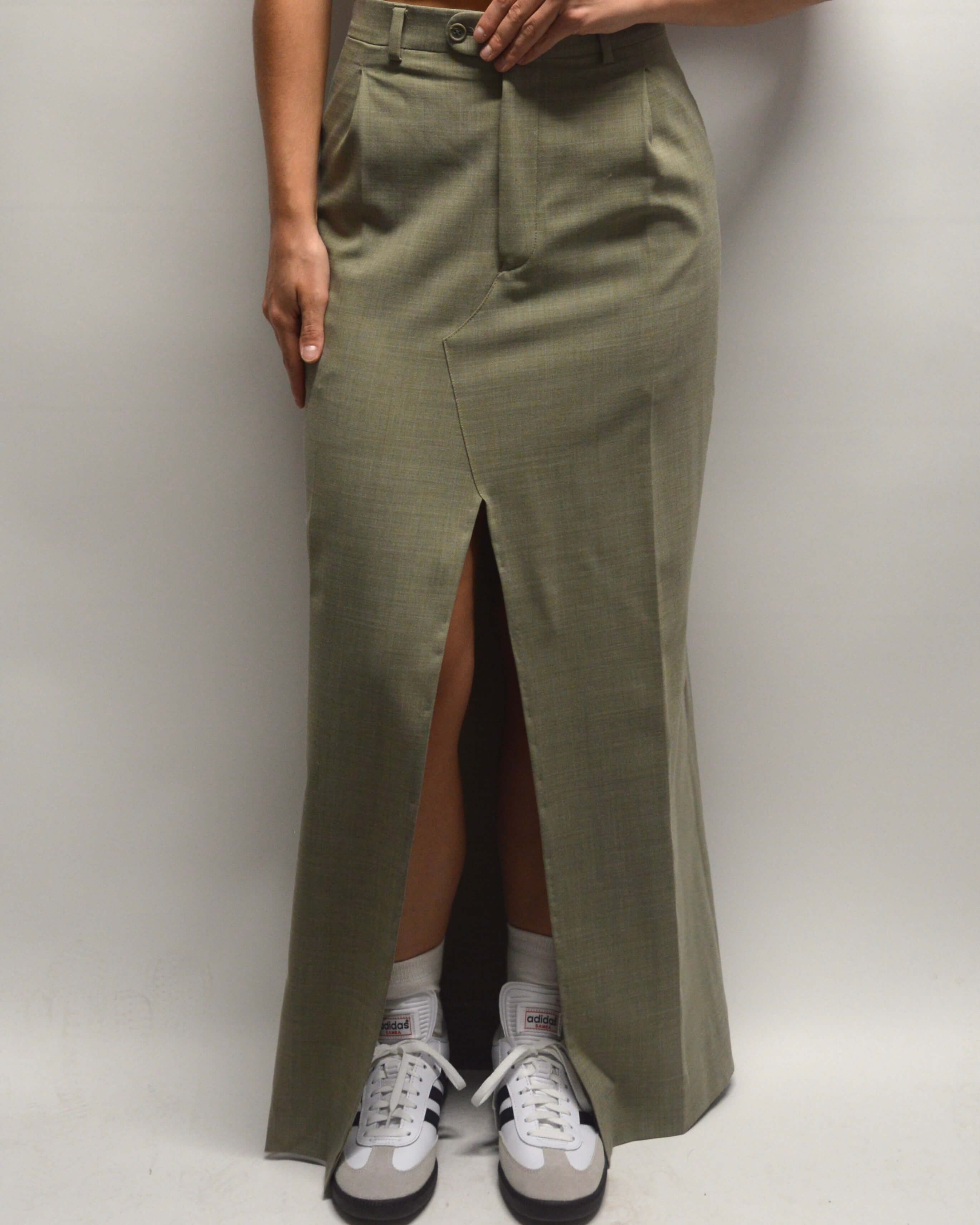 Falda larga - Verde oliva claro (XS/S)