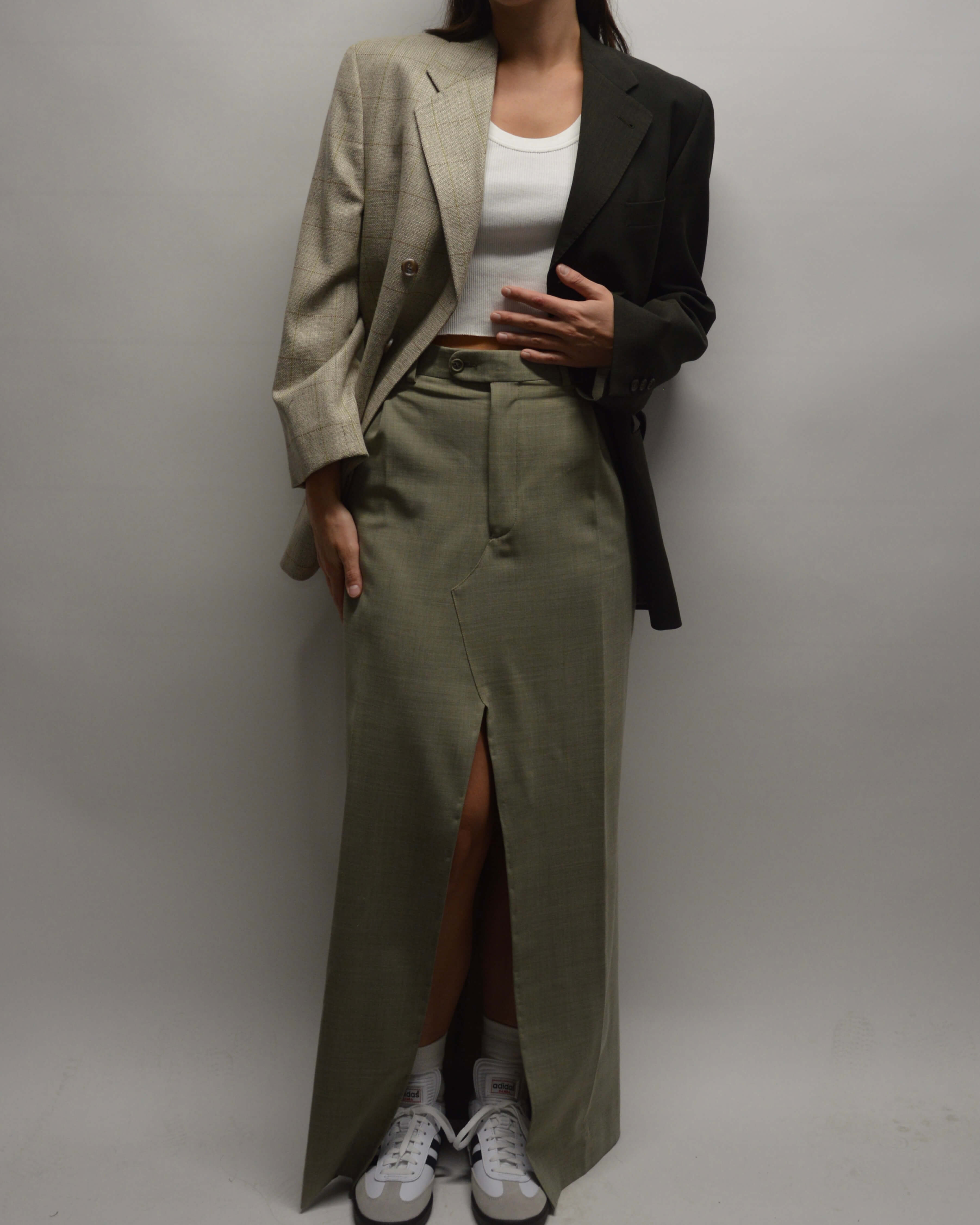 Falda larga - Verde oliva claro (XS/S)