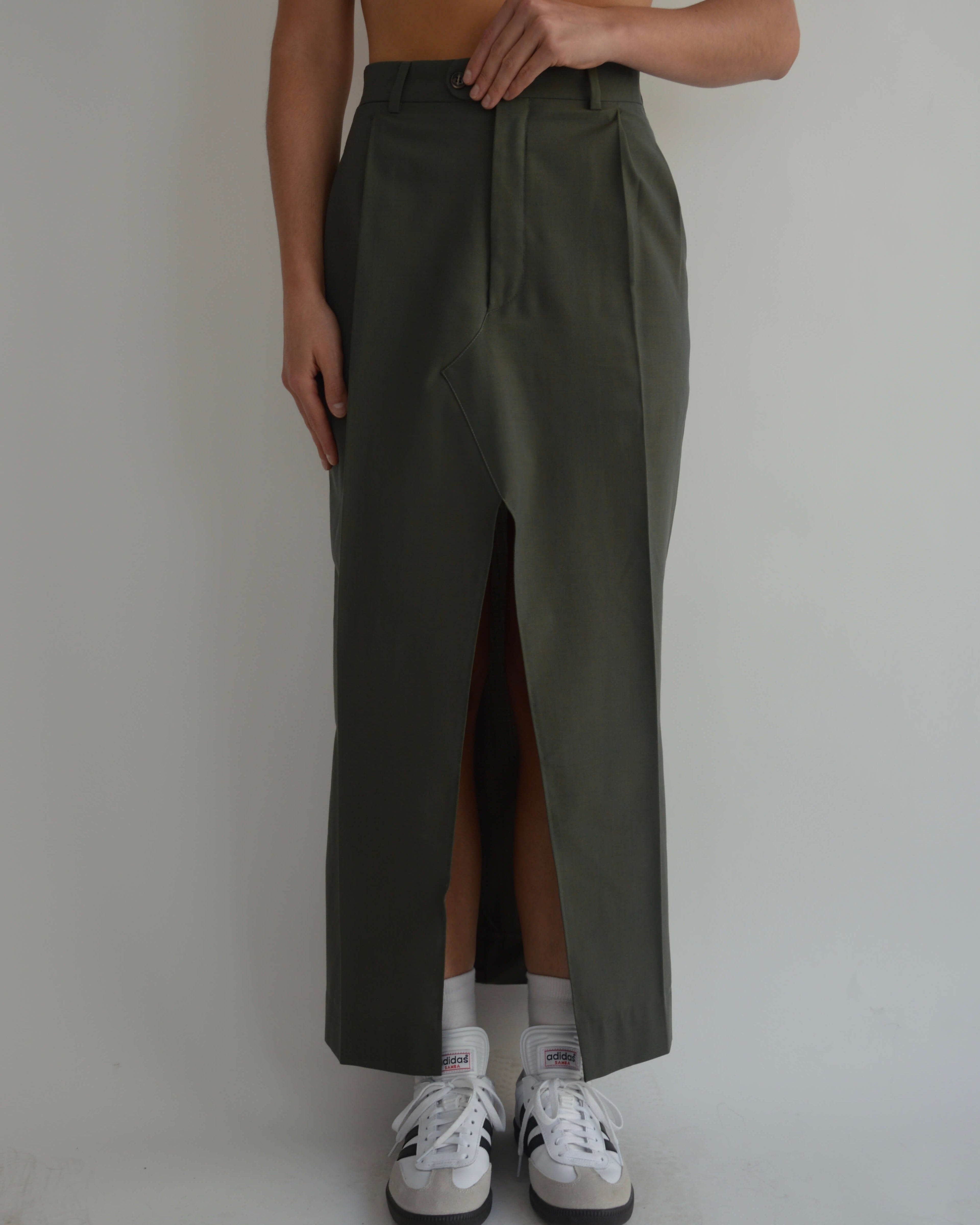 Falda larga - Verde bosque (XS/S)