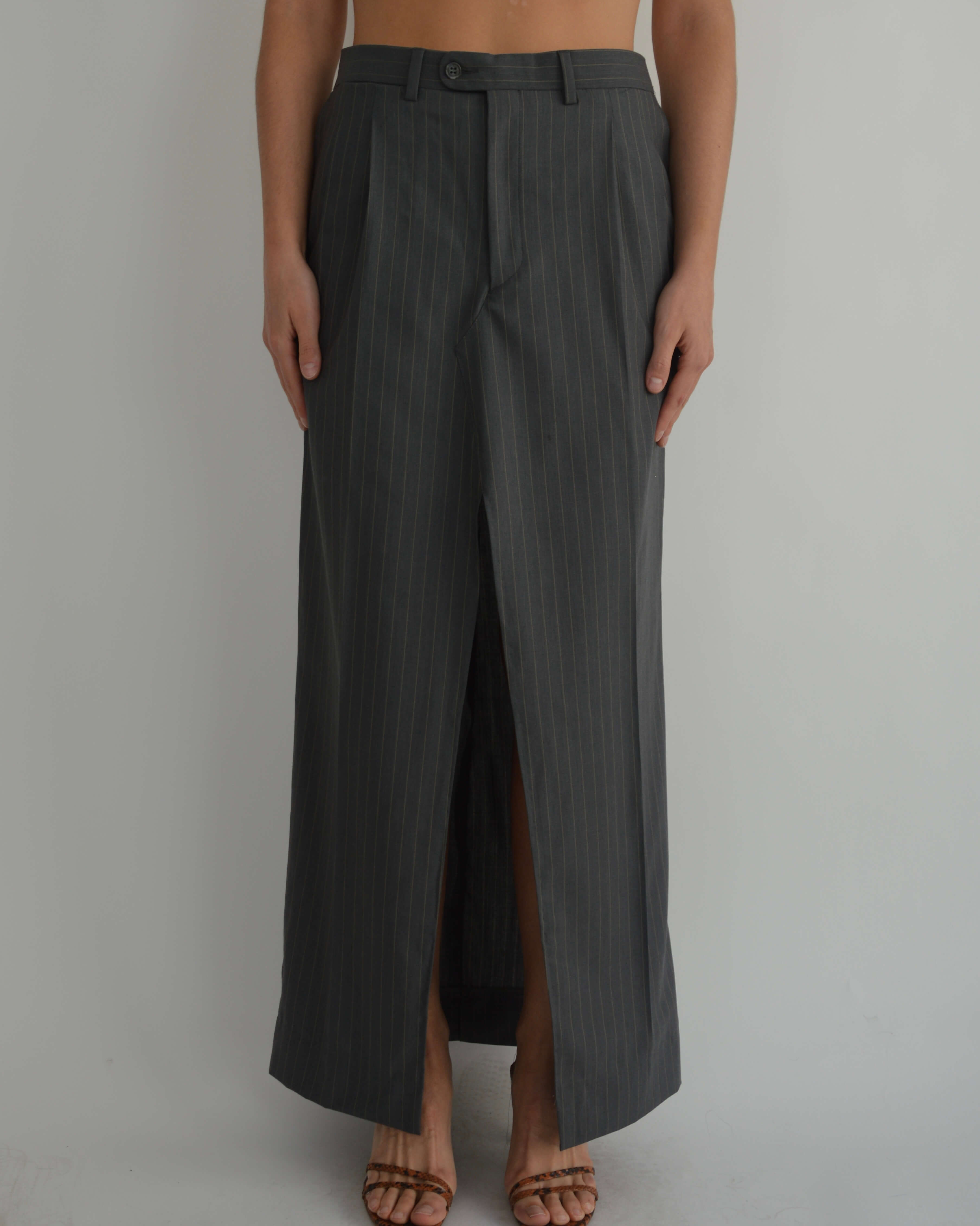 Falda larga - Línea azul beige (S/M)