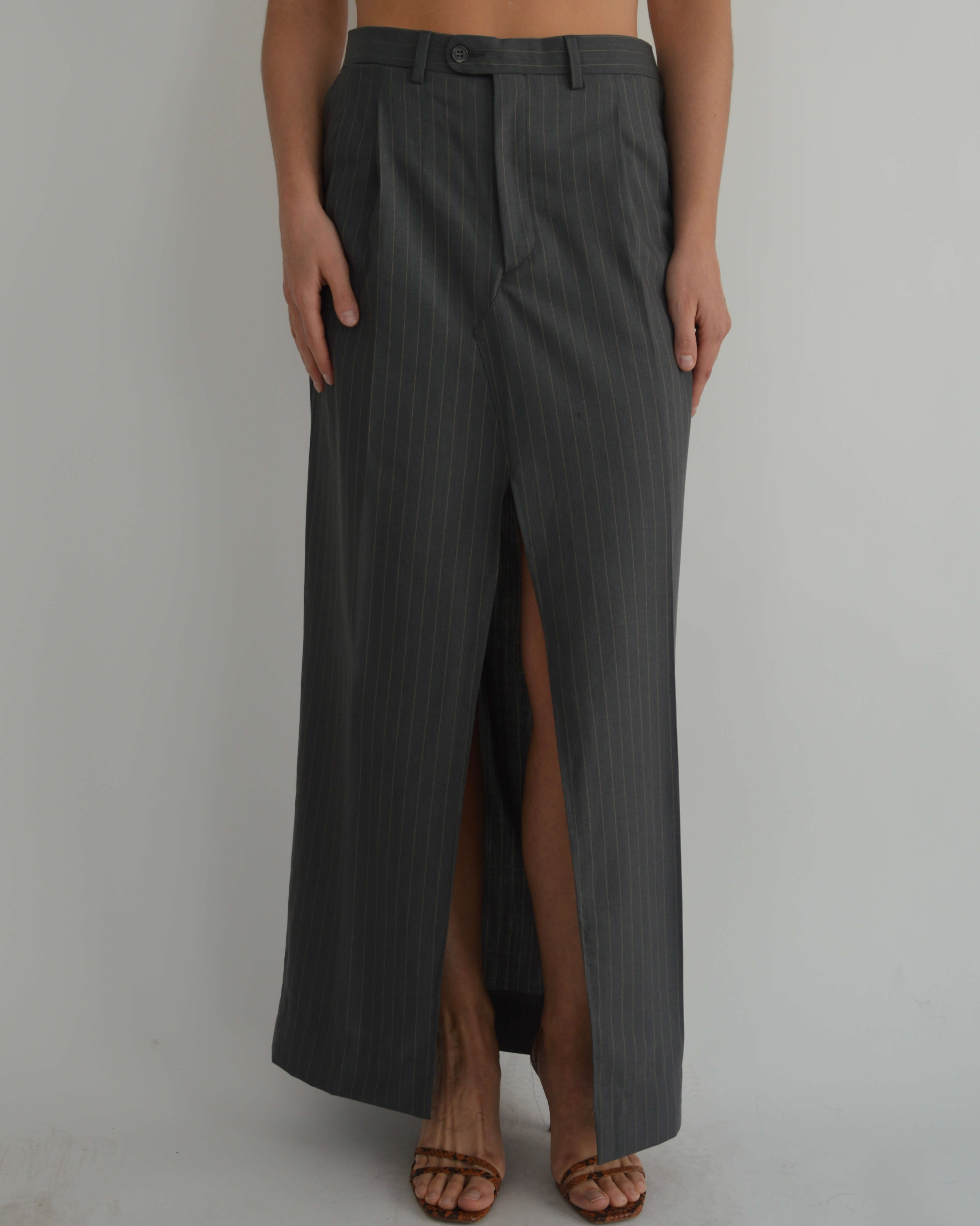 Falda larga - Línea azul beige (S/M)