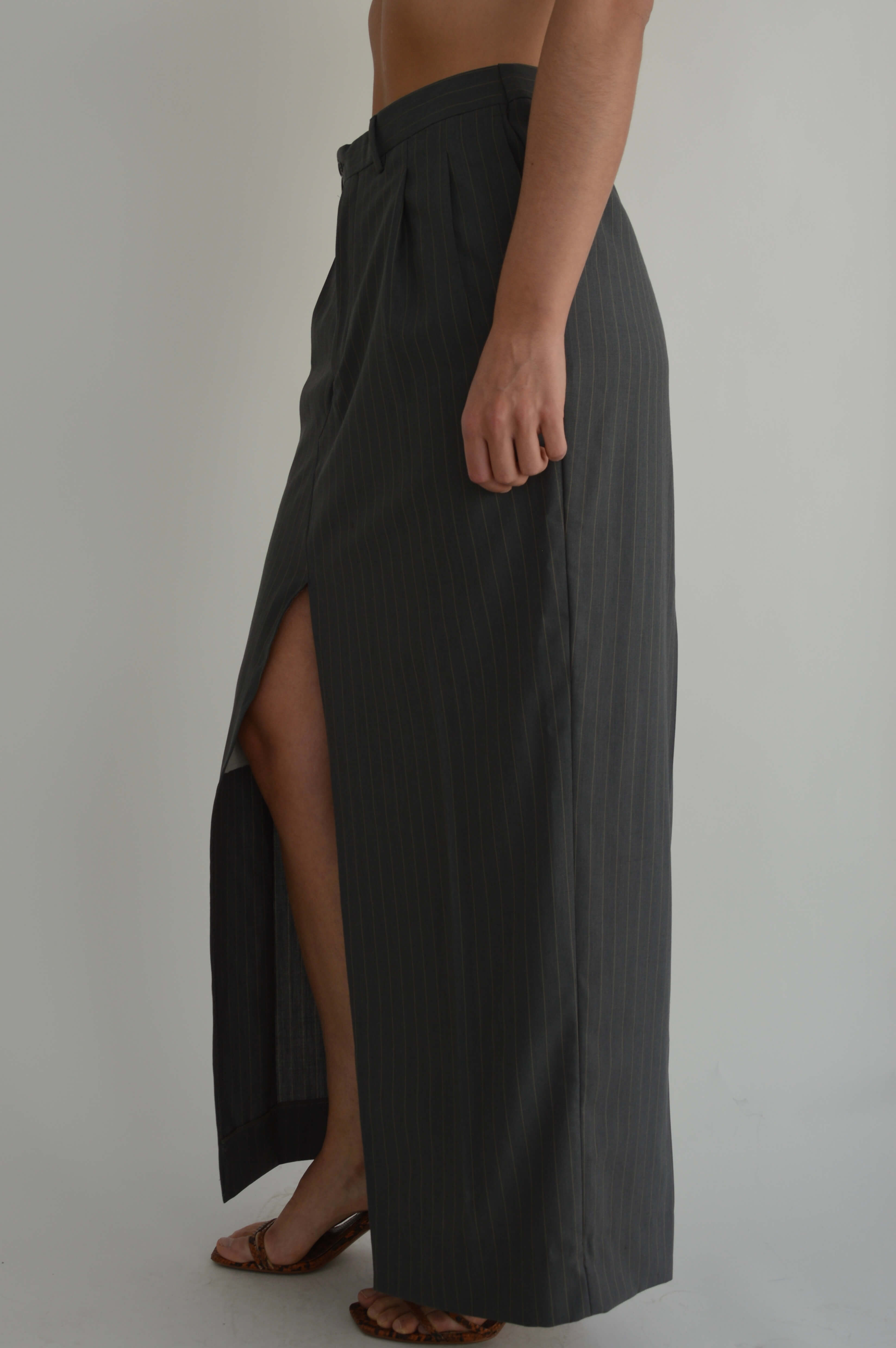 Falda larga - Línea azul beige (S/M)