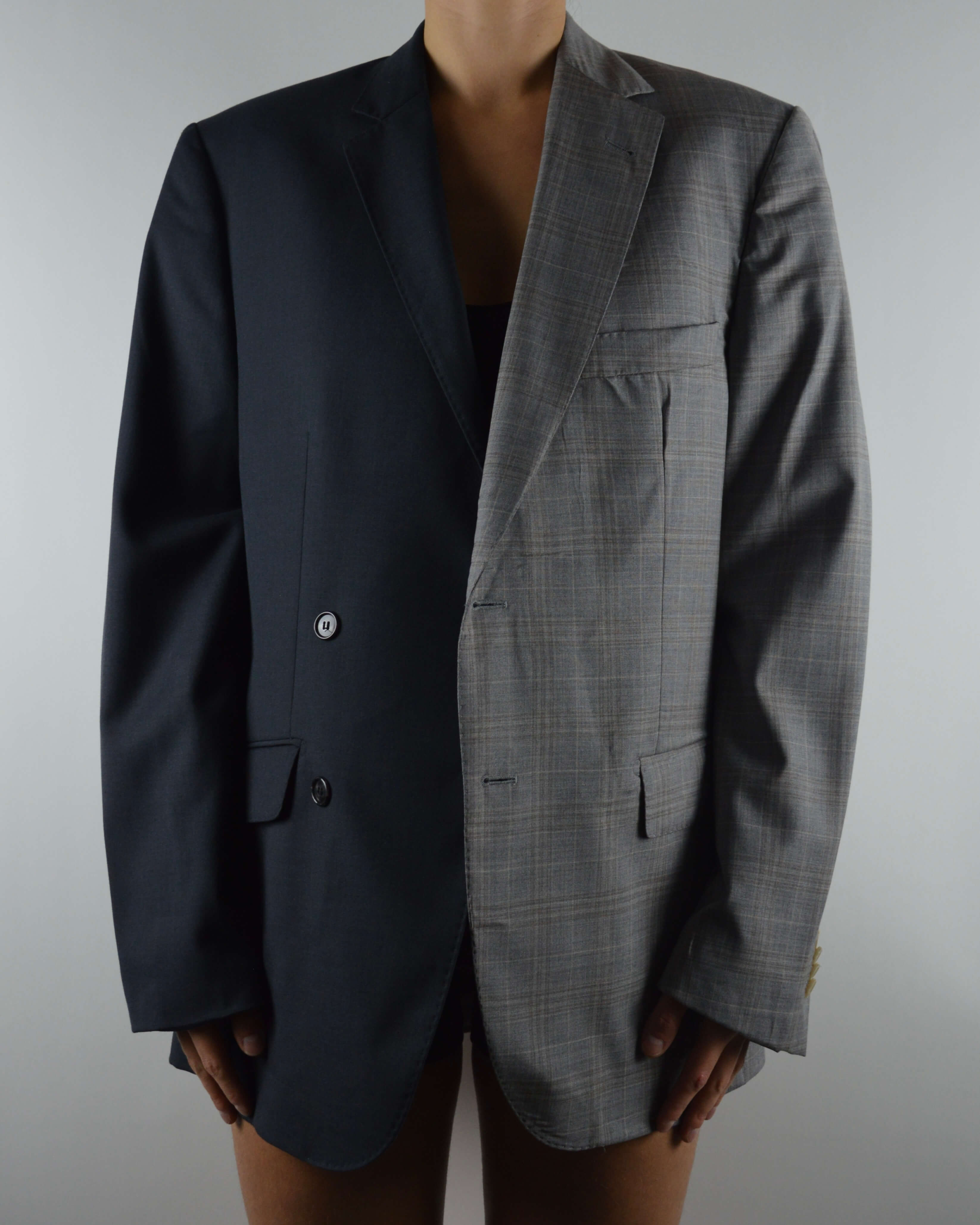 DUO Blazer - Navy and Grey (S/L)