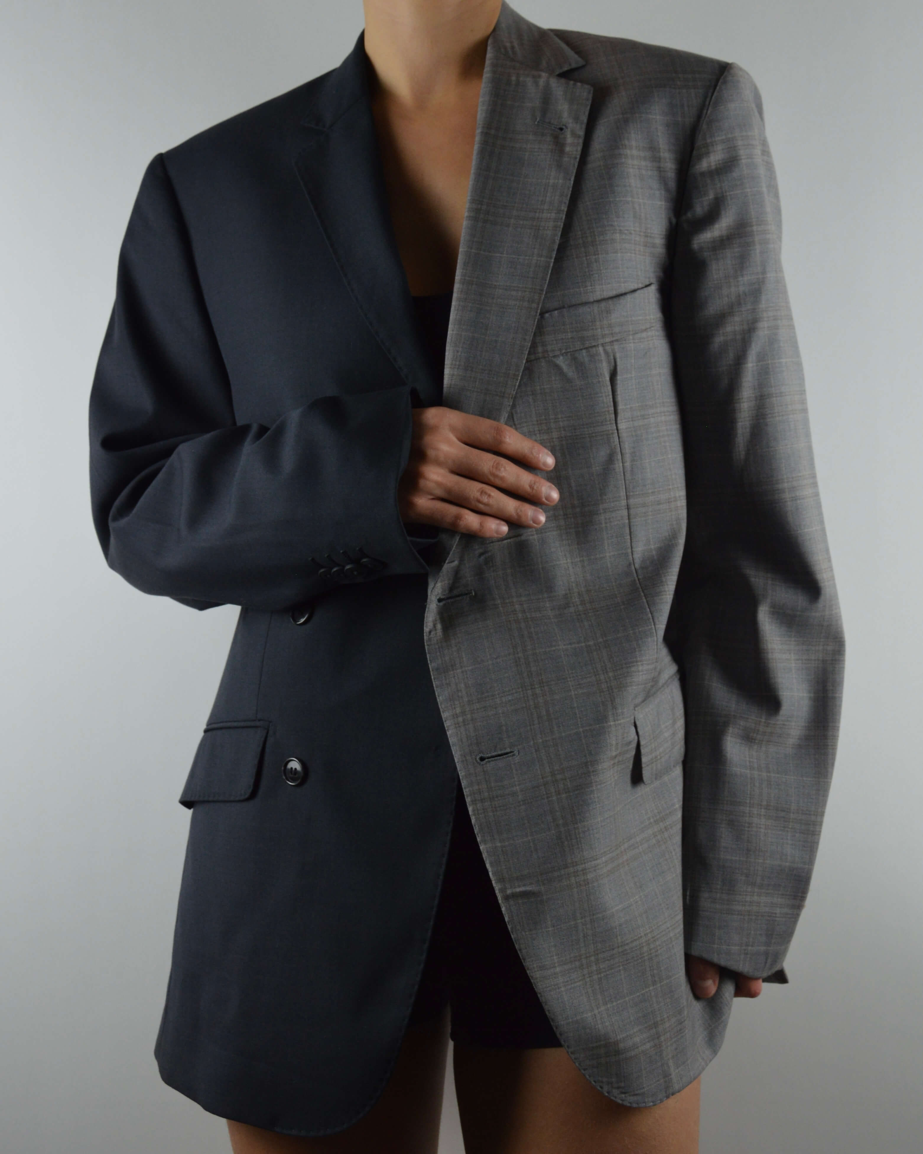 DUO Blazer - Navy and Grey (S/L)