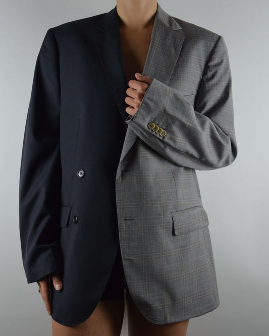 DUO Blazer - Navy and Grey (S/L)