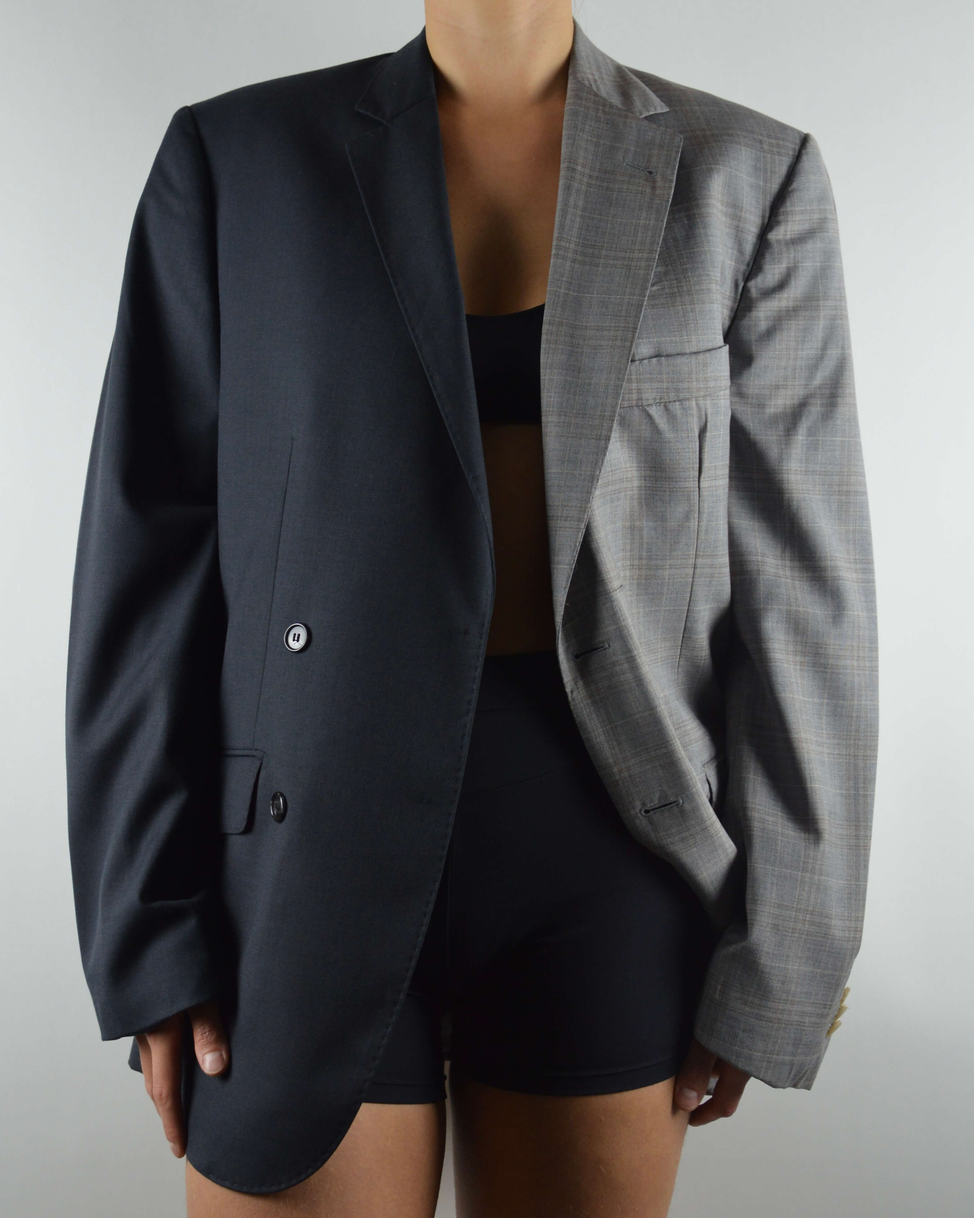 DUO Blazer - Navy and Grey (S/L)