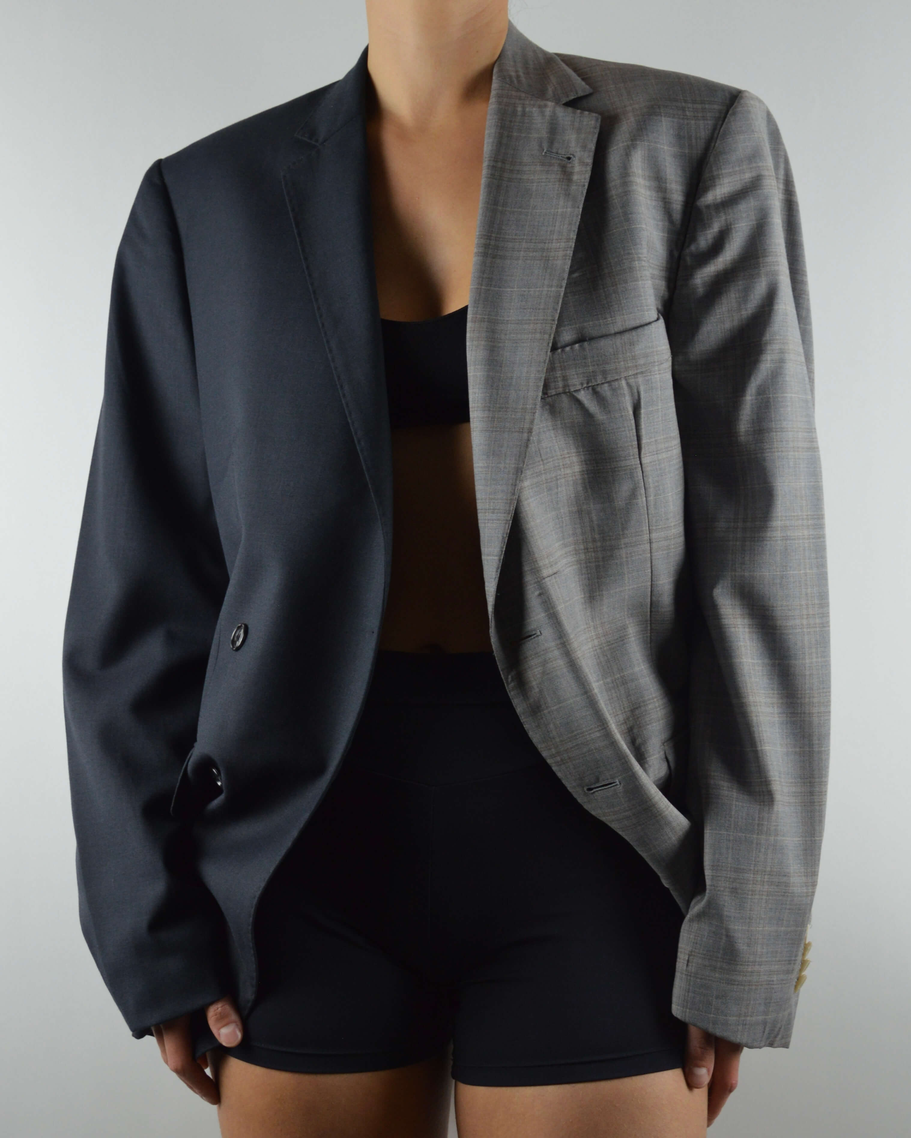 DUO Blazer - Navy and Grey (S/L)