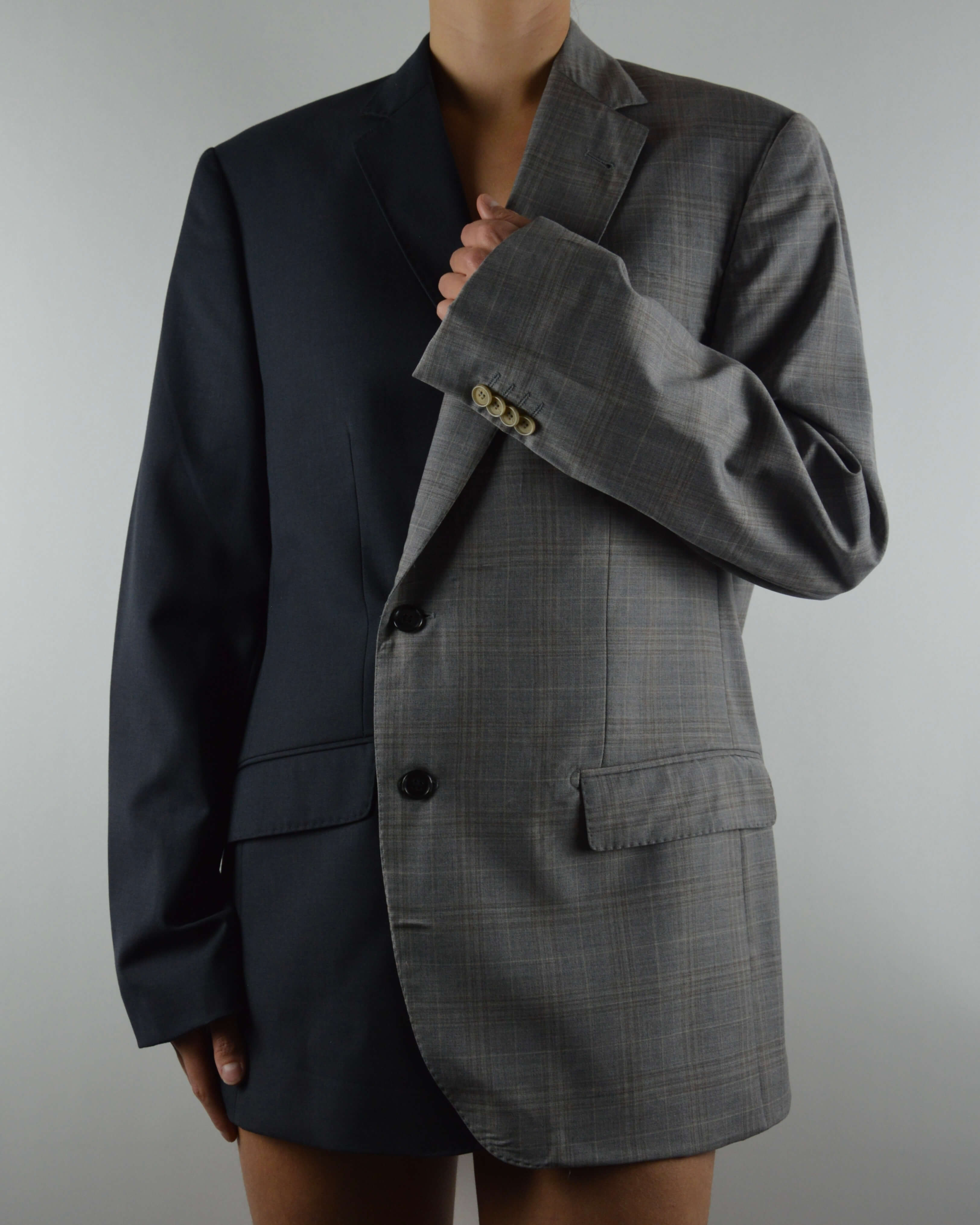 DUO Blazer - Navy and Grey (S/L)