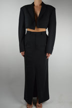 Ensemble veste et jupe longue - Noir parfait (XS/S)