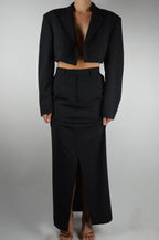 Ensemble veste et jupe longue - Noir parfait (XS/S)