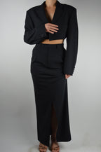 Ensemble veste et jupe longue - Noir parfait (XS/S)