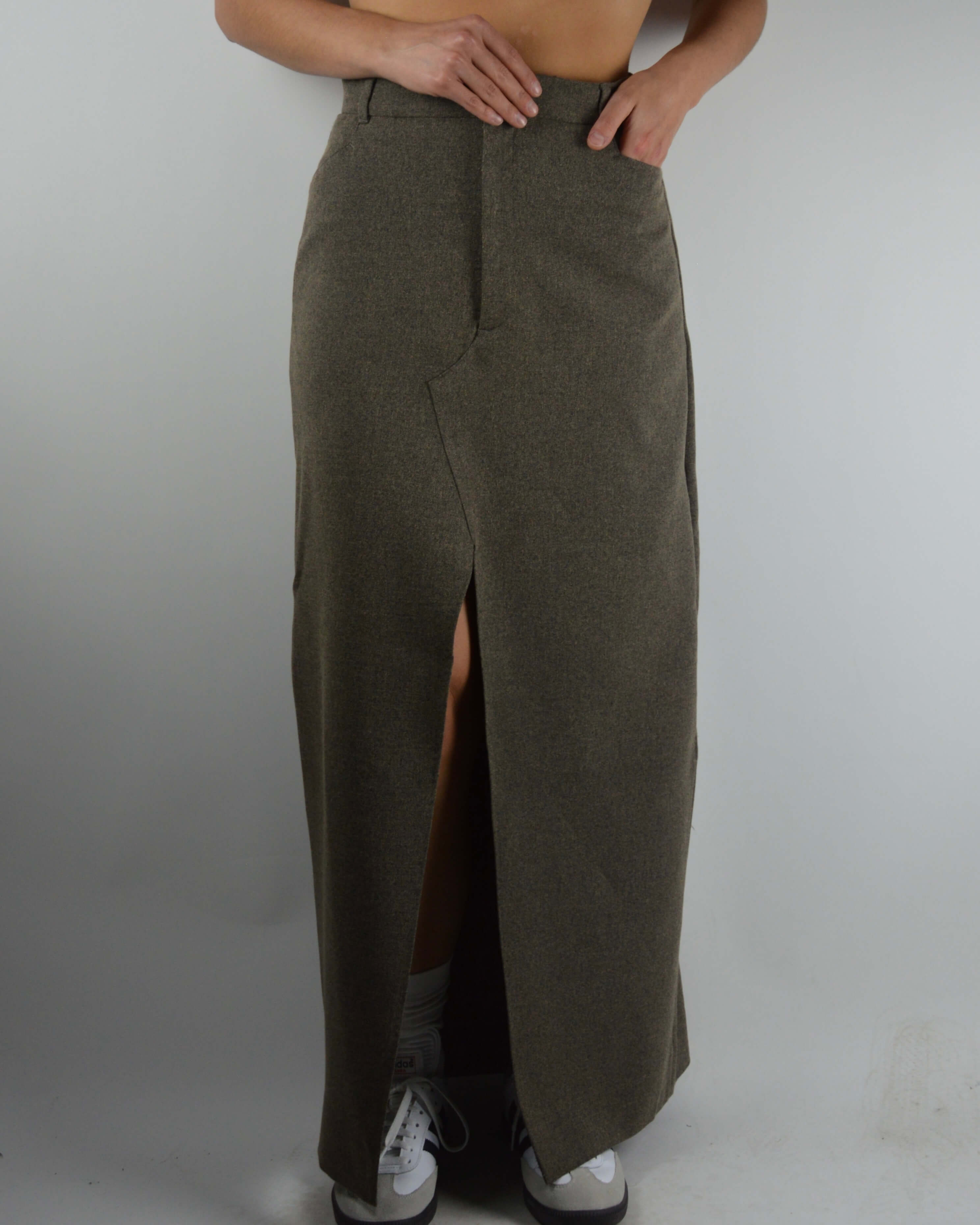 Jupe longue - Marron texturé (S/M)