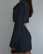 Blaset with trousers - navy lines