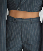 Blaset with trousers - navy lines