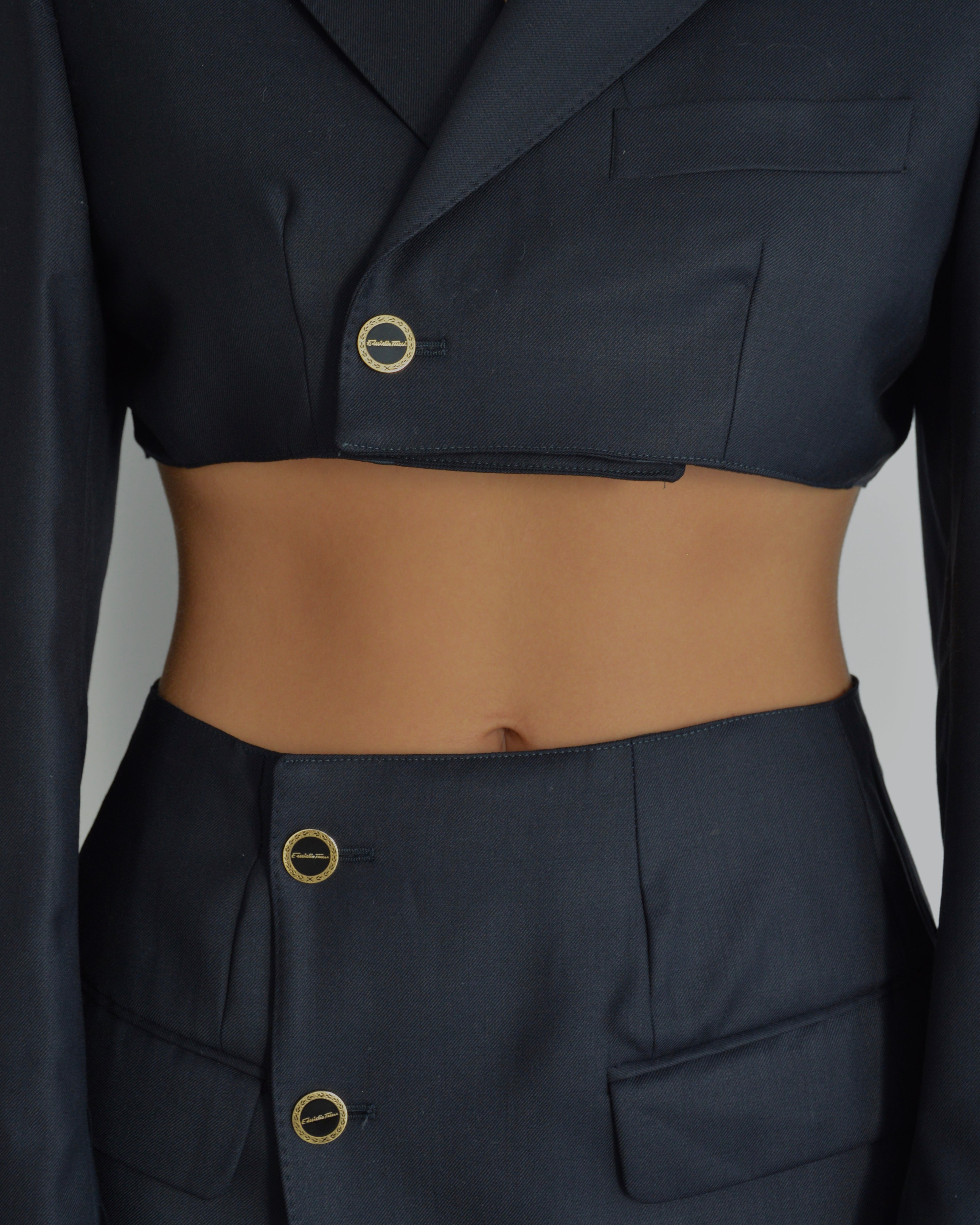 Blaset - dark navy golden buttons