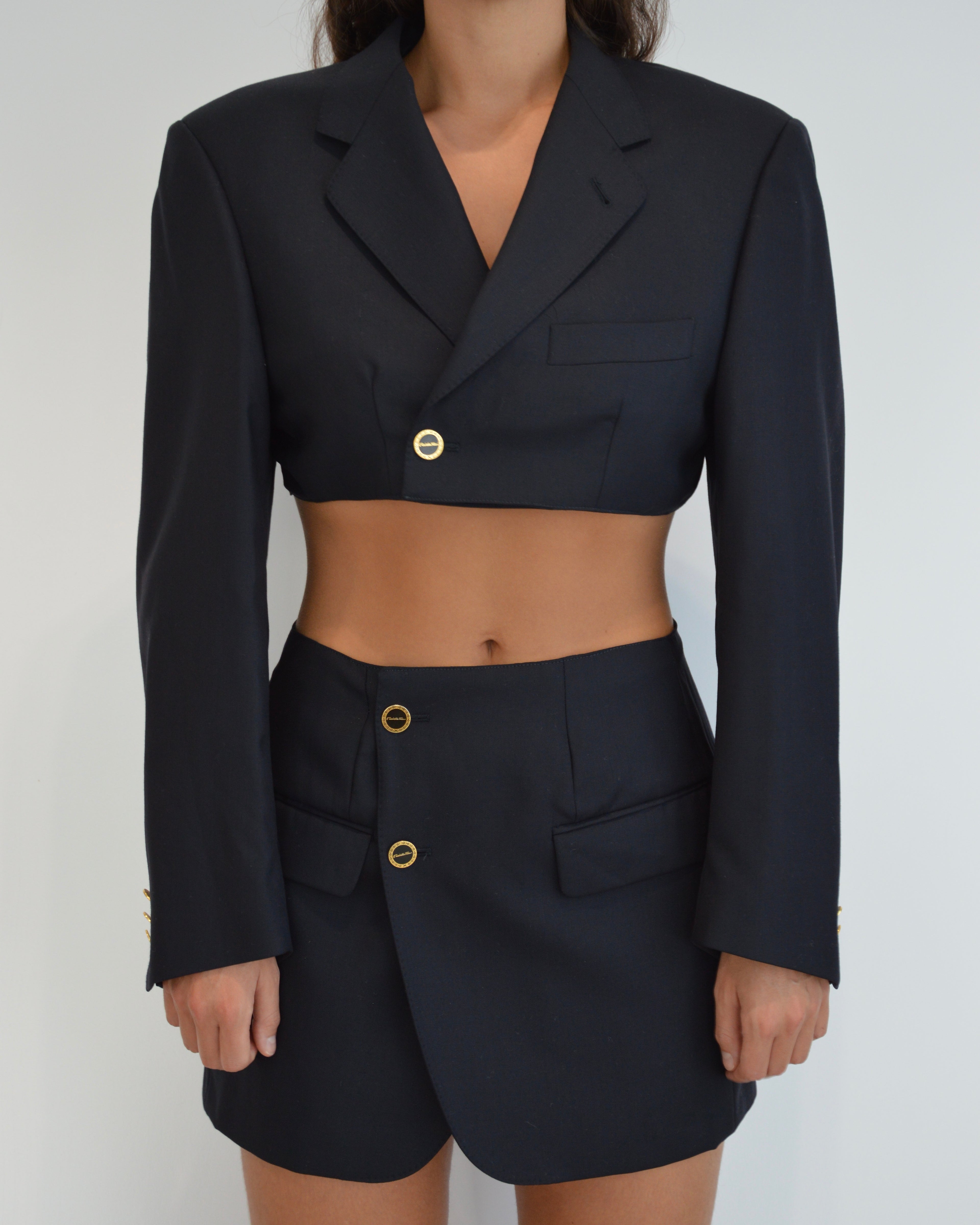 Blaset - dark navy golden buttons