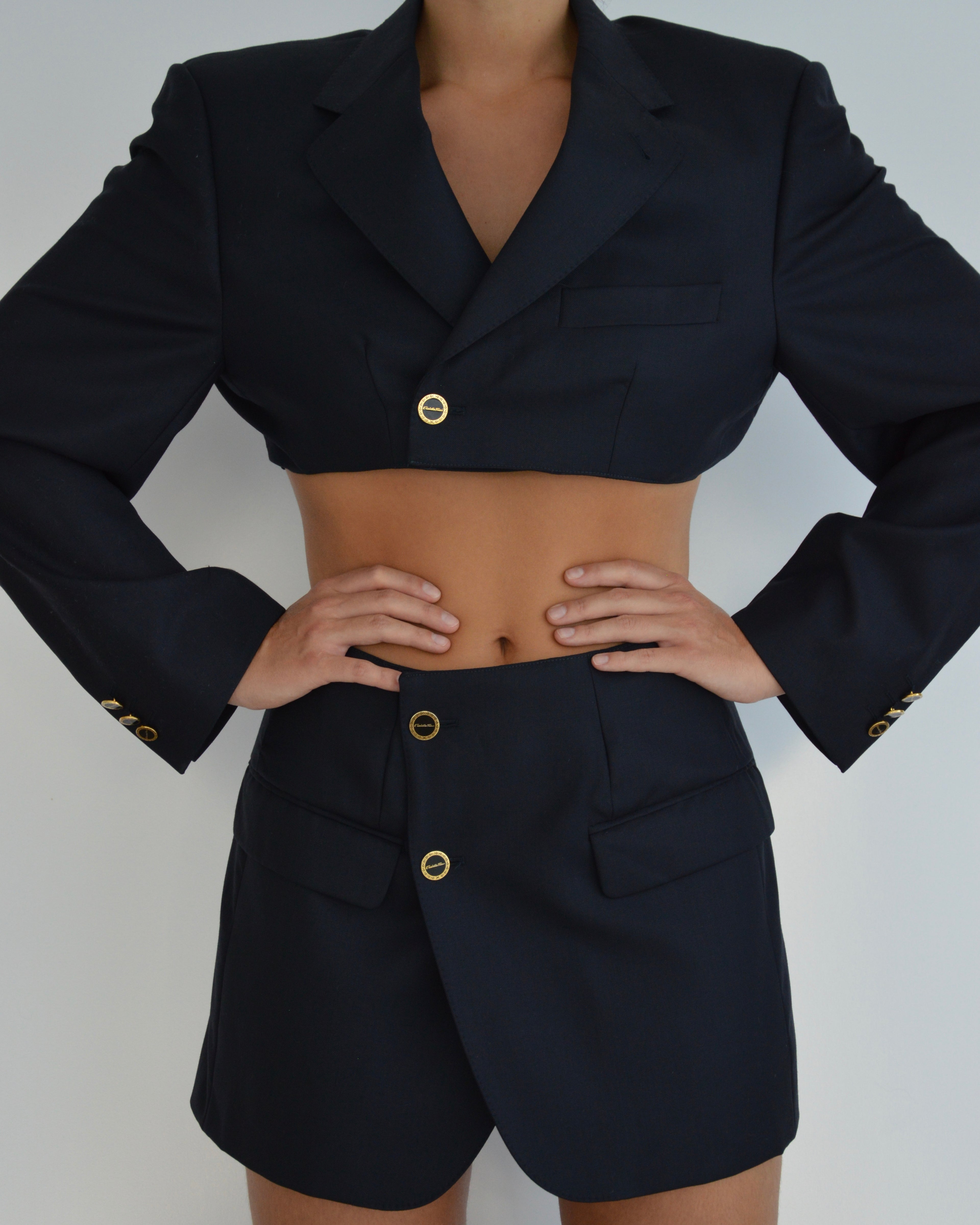Blaset - dark navy golden buttons