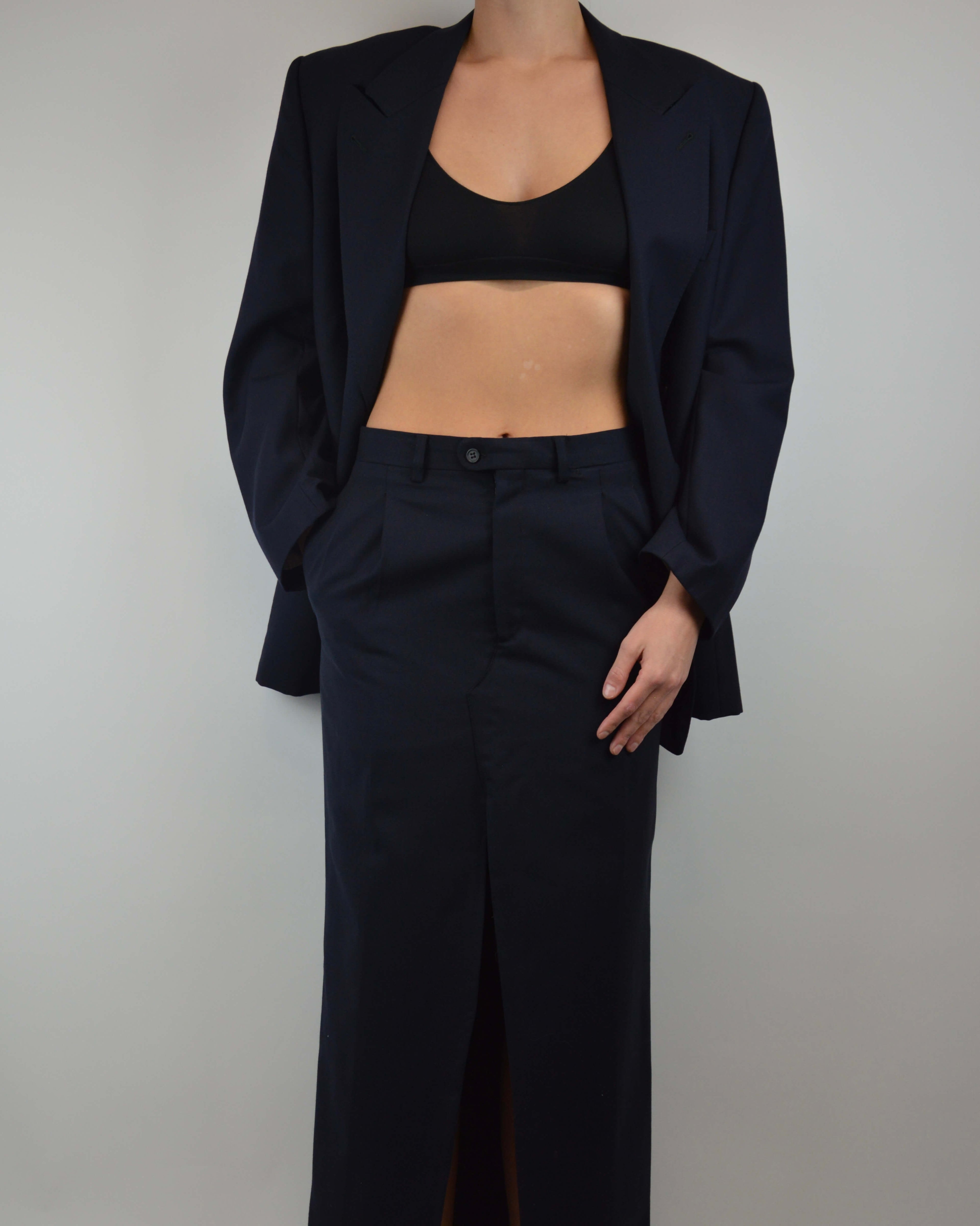 Skirt Suit - Double Breasted Navy (S/M)