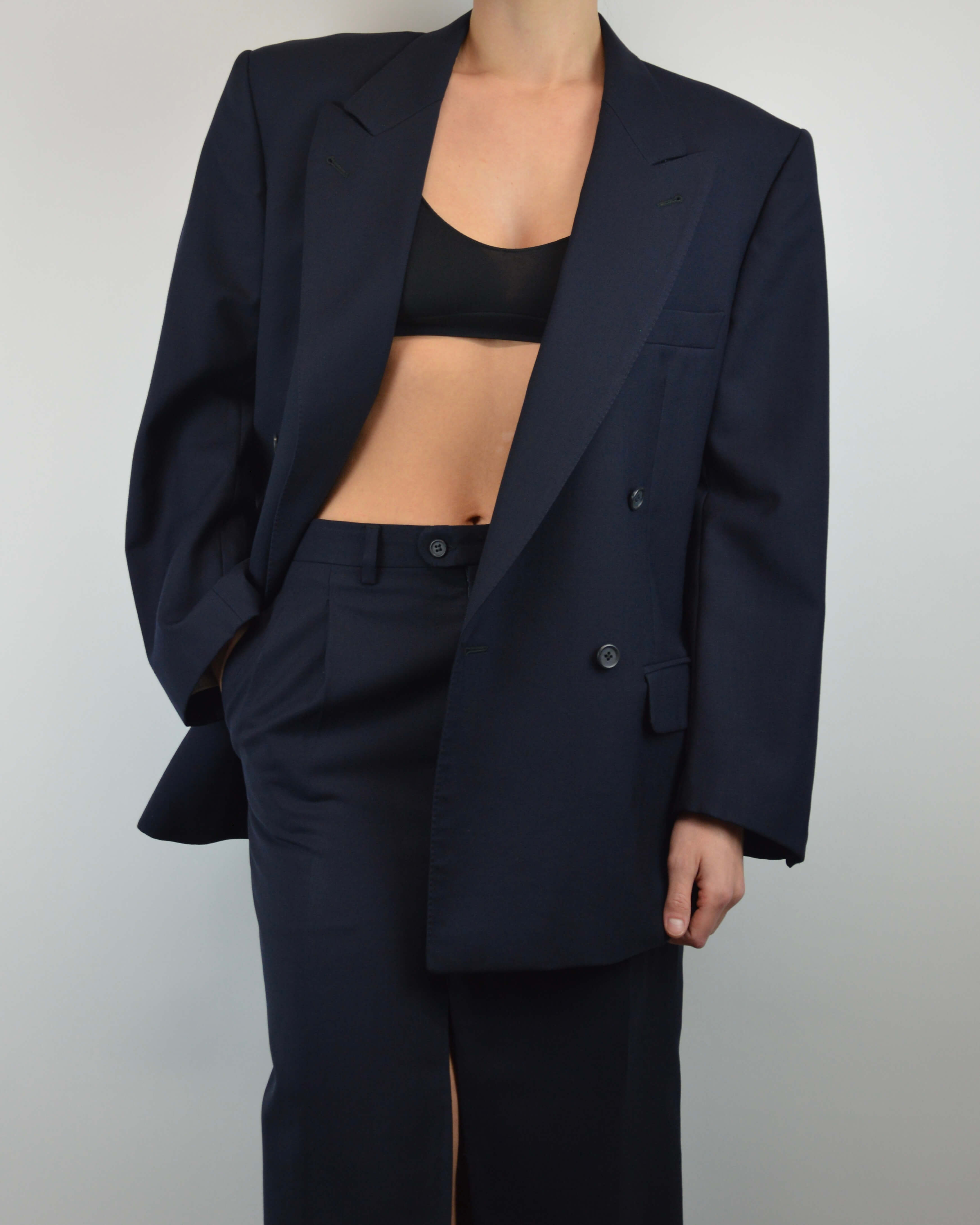Skirt Suit - Double Breasted Navy (S/M)