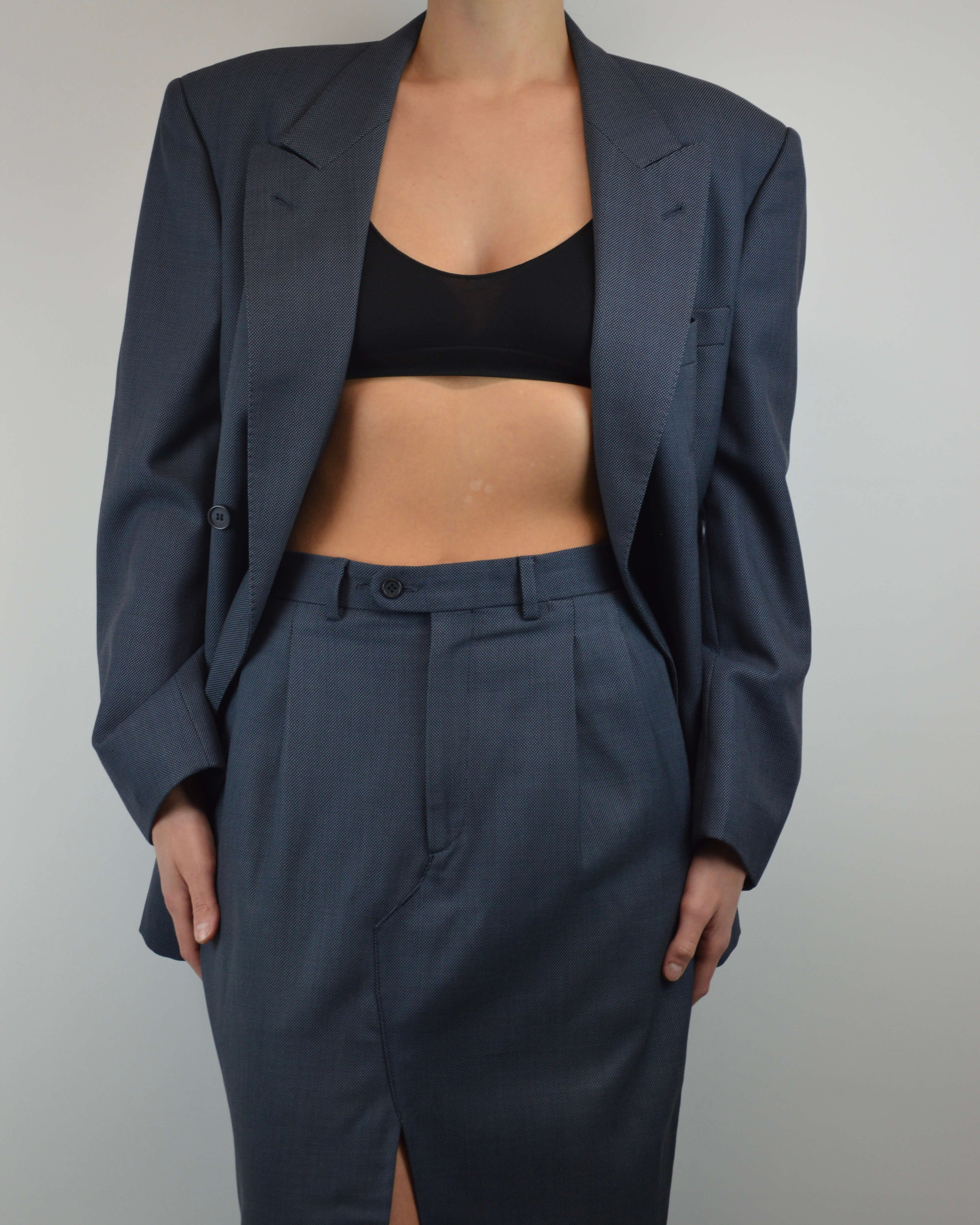 Skirt Suit - Double Breasted Blue (S/M)