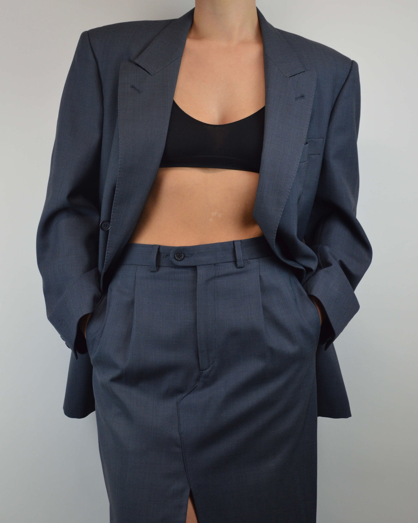 Skirt Suit - Double Breasted Blue (S/M)