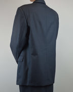 Traje de falda cruzado azul (talla S/M)