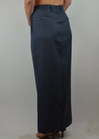 Traje de falda cruzado azul (talla S/M)