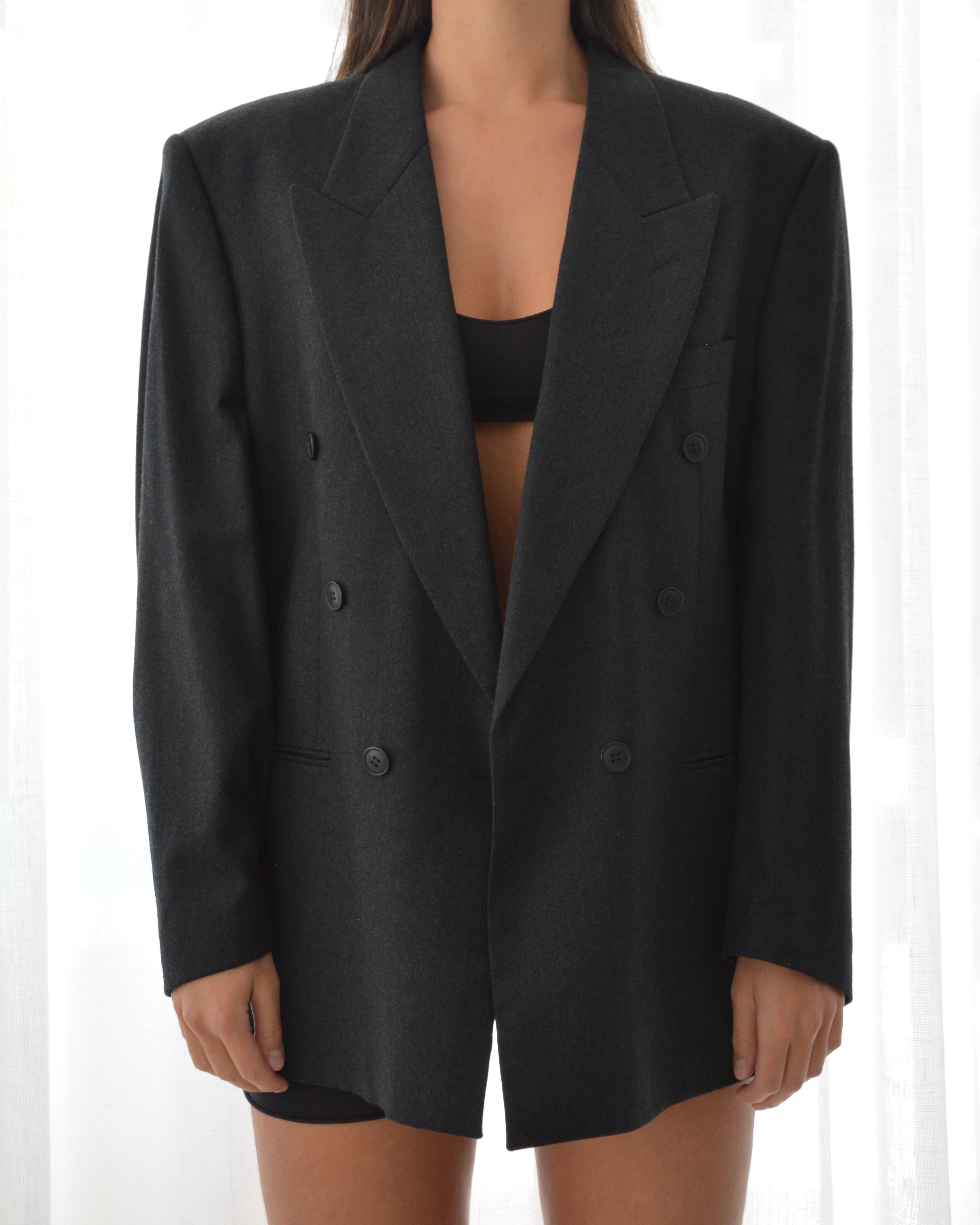 Jacket - double breasted grey