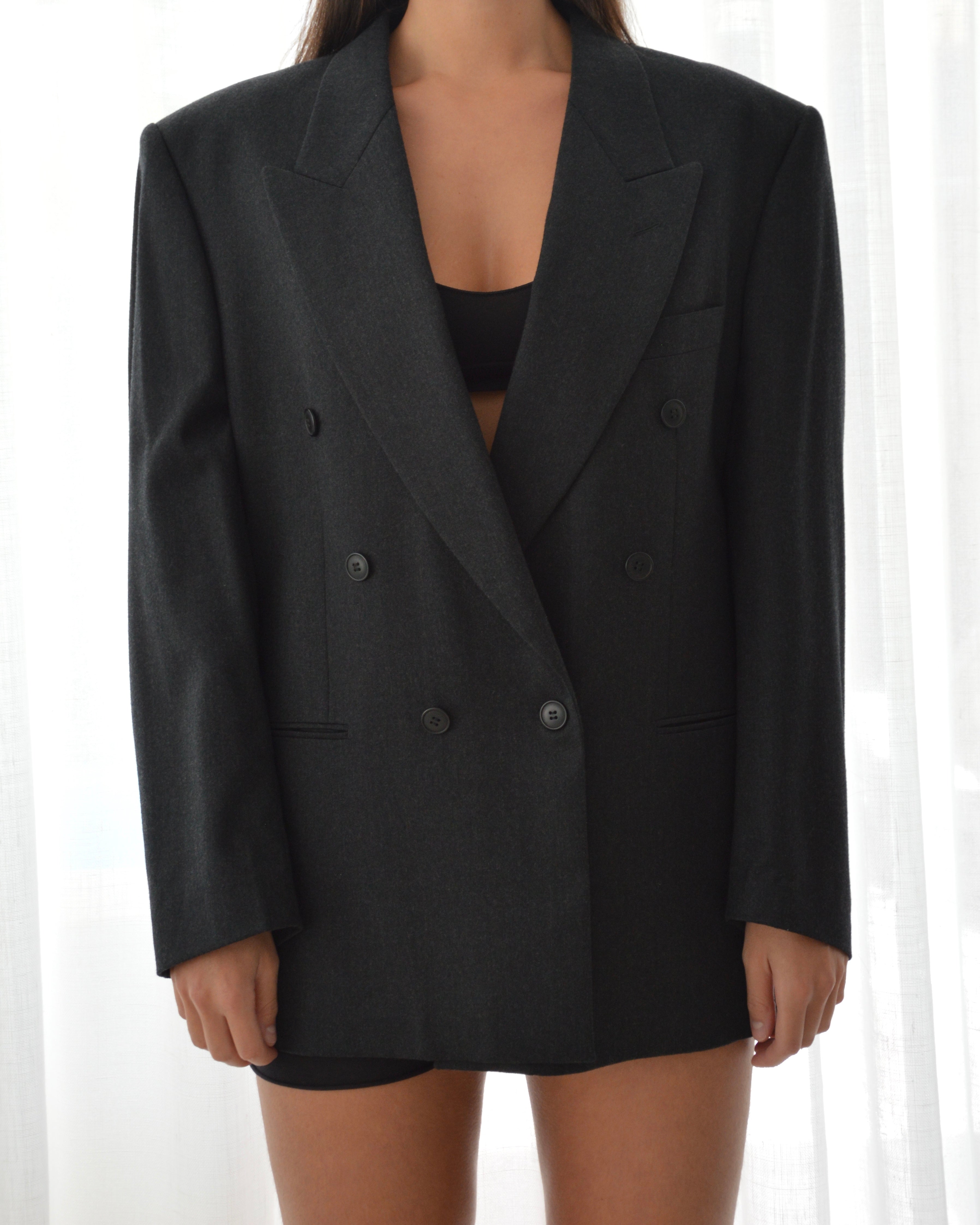 Jacket - double breasted grey