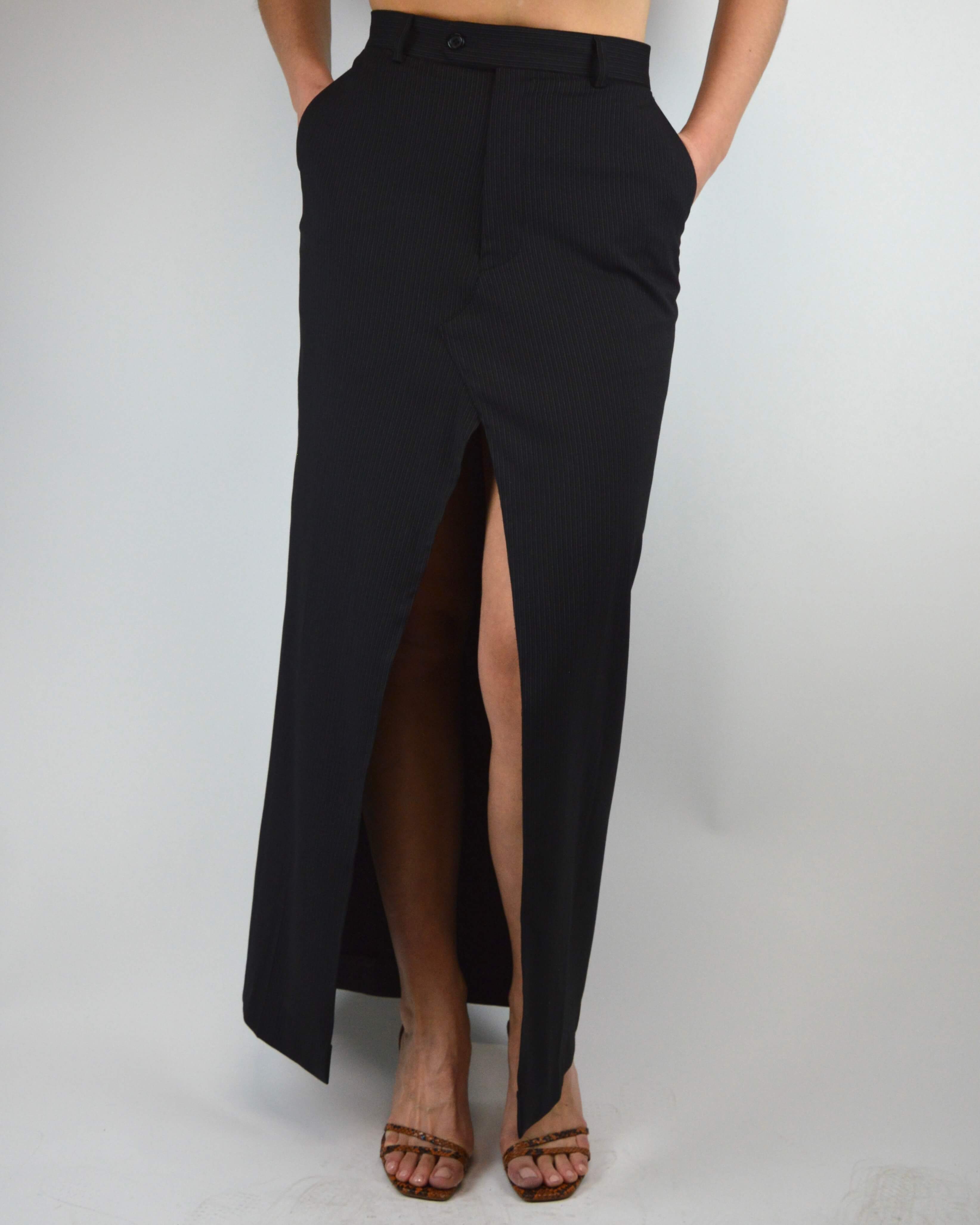 Jupe longue - Rayures noires et blanches (XS/S)