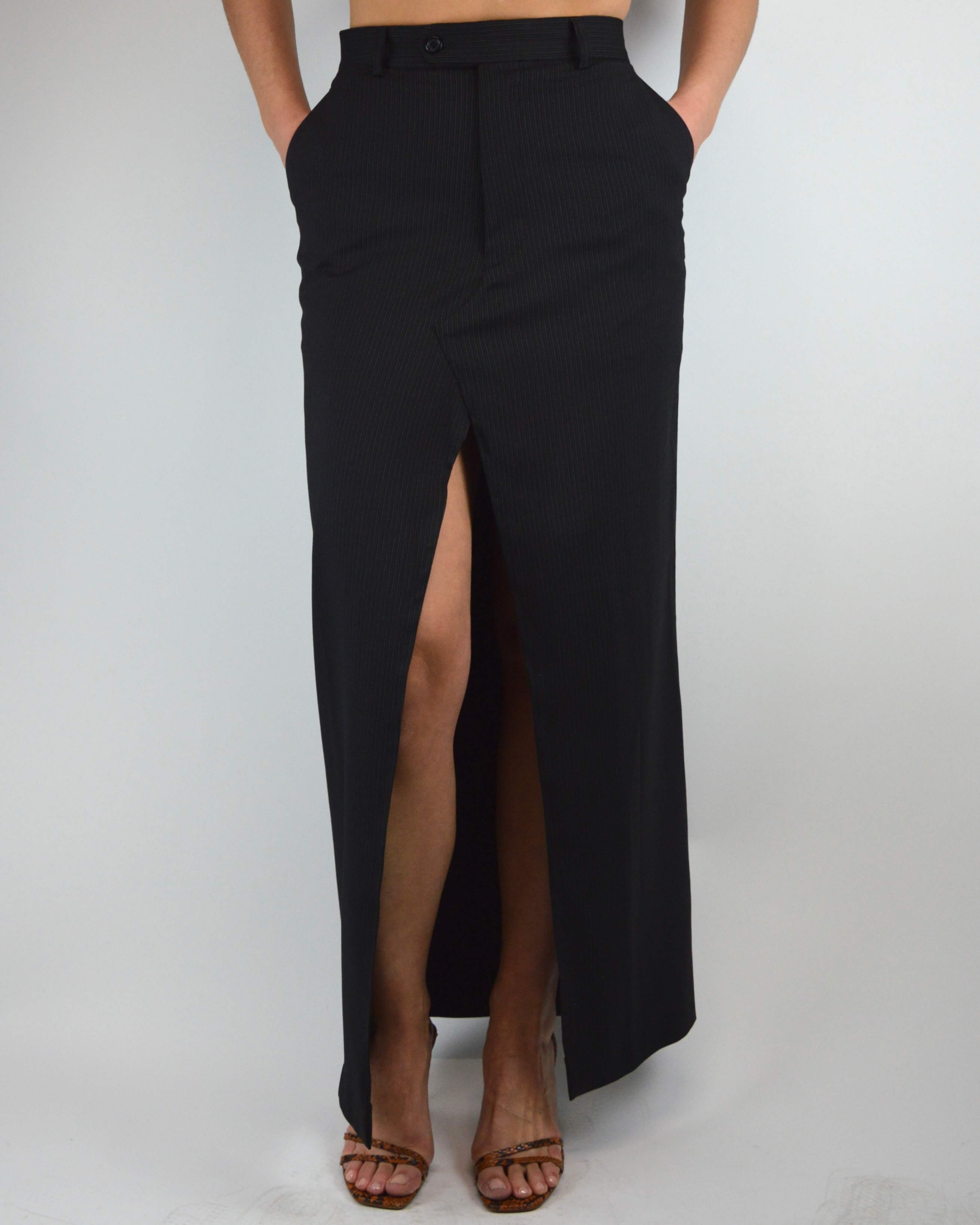 Jupe longue - Rayures noires et blanches (XS/S)