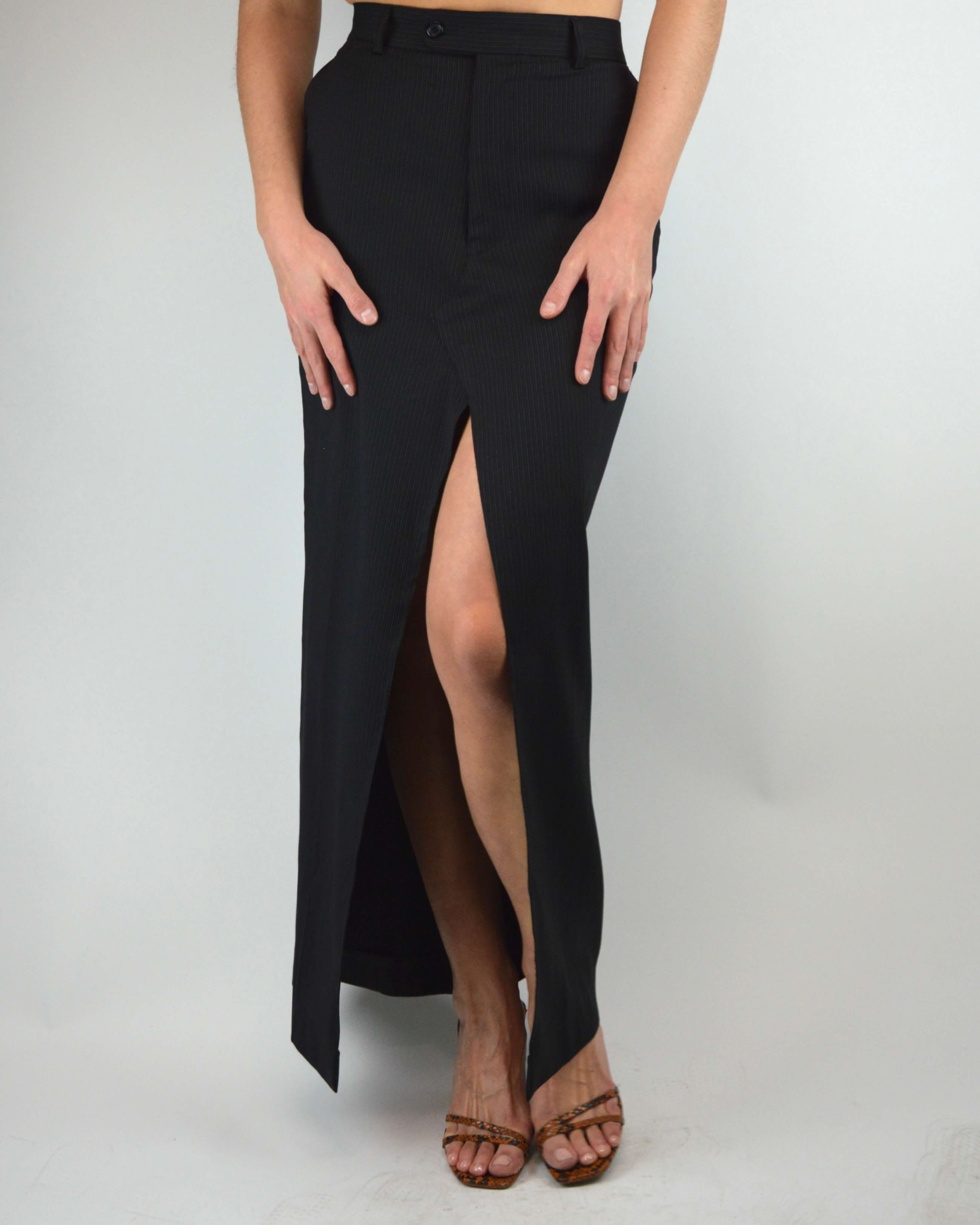 Jupe longue - Rayures noires et blanches (XS/S)