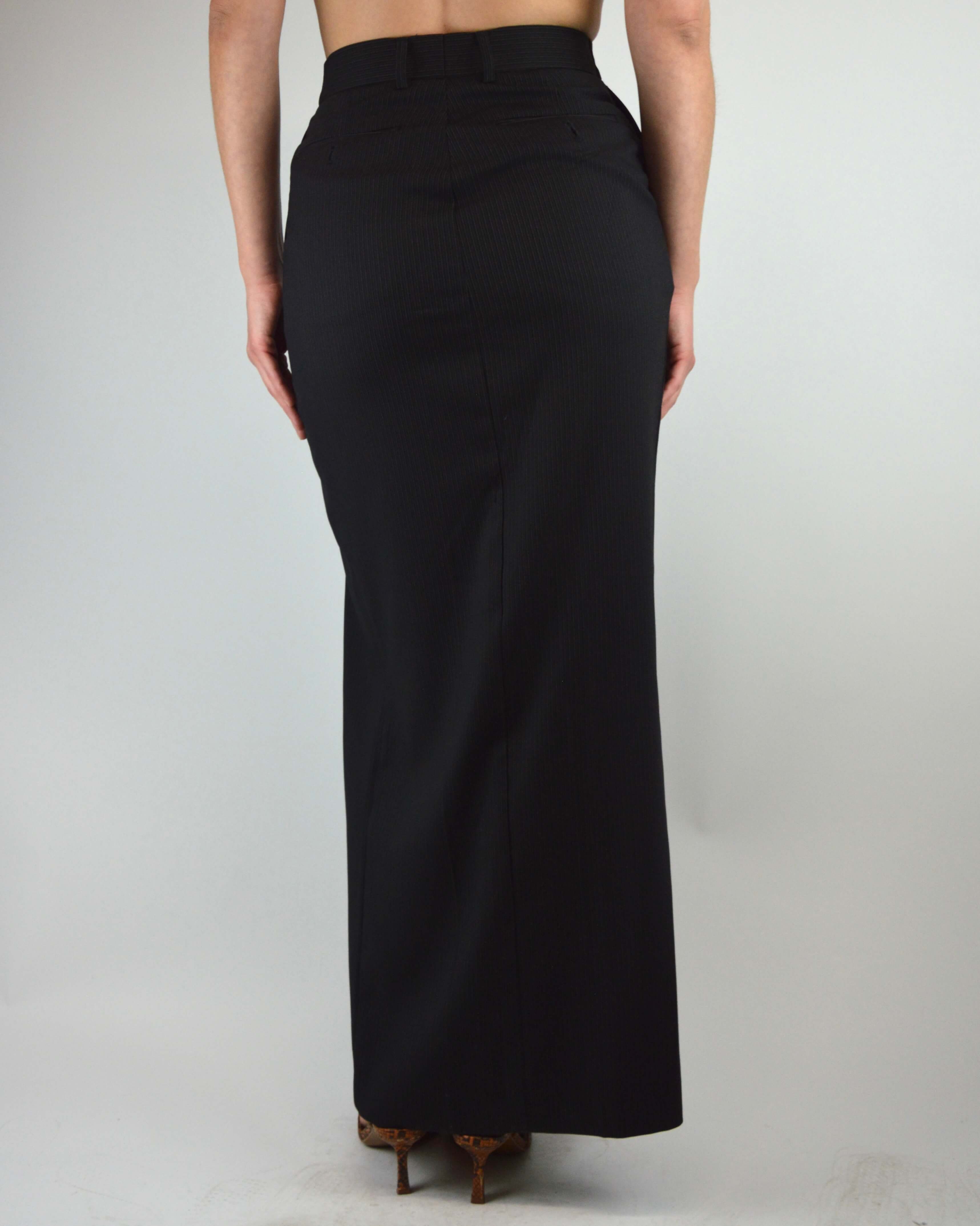 Jupe longue - Rayures noires et blanches (XS/S)