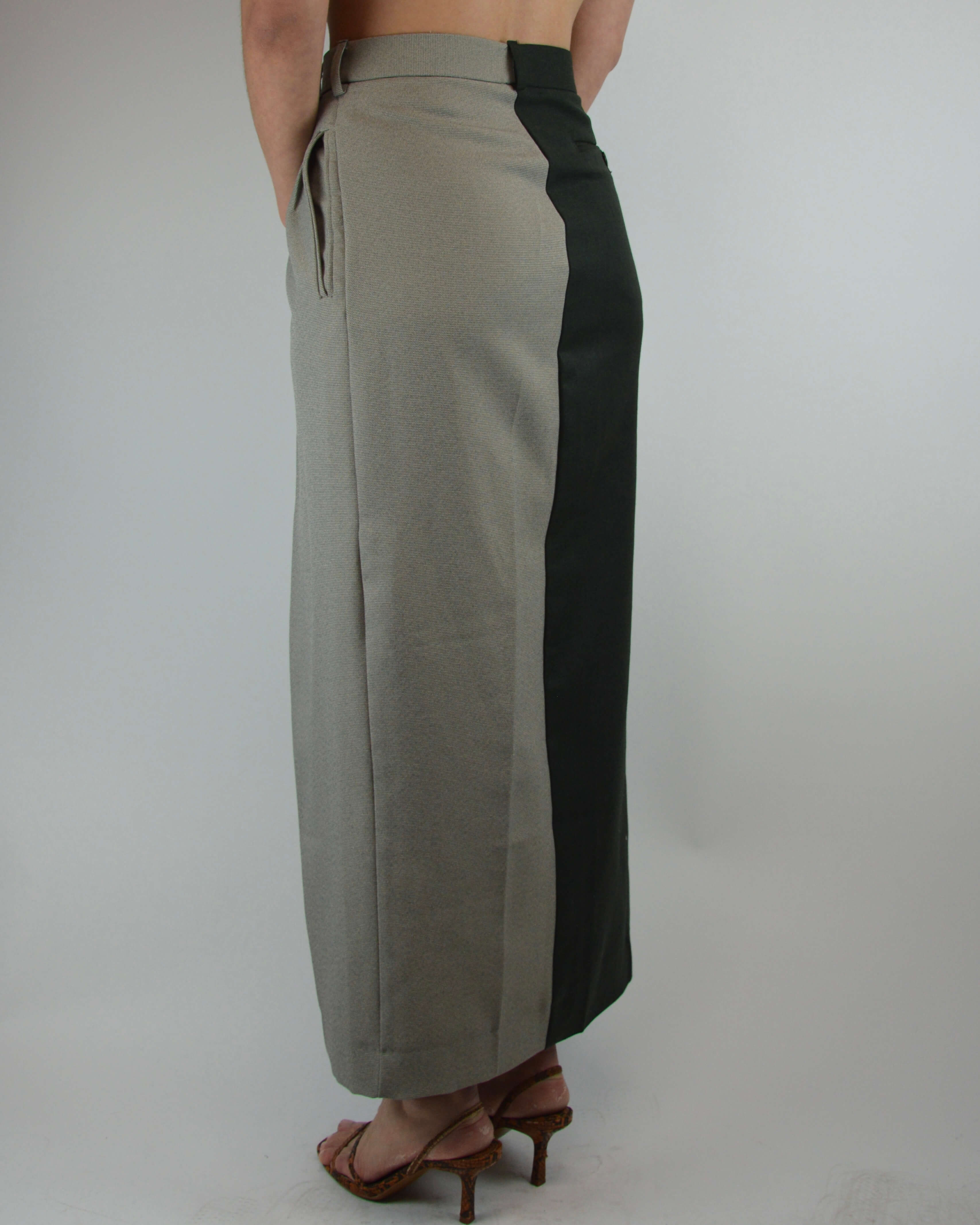 DUO Long Skirt - Greenish Two Tones (S)