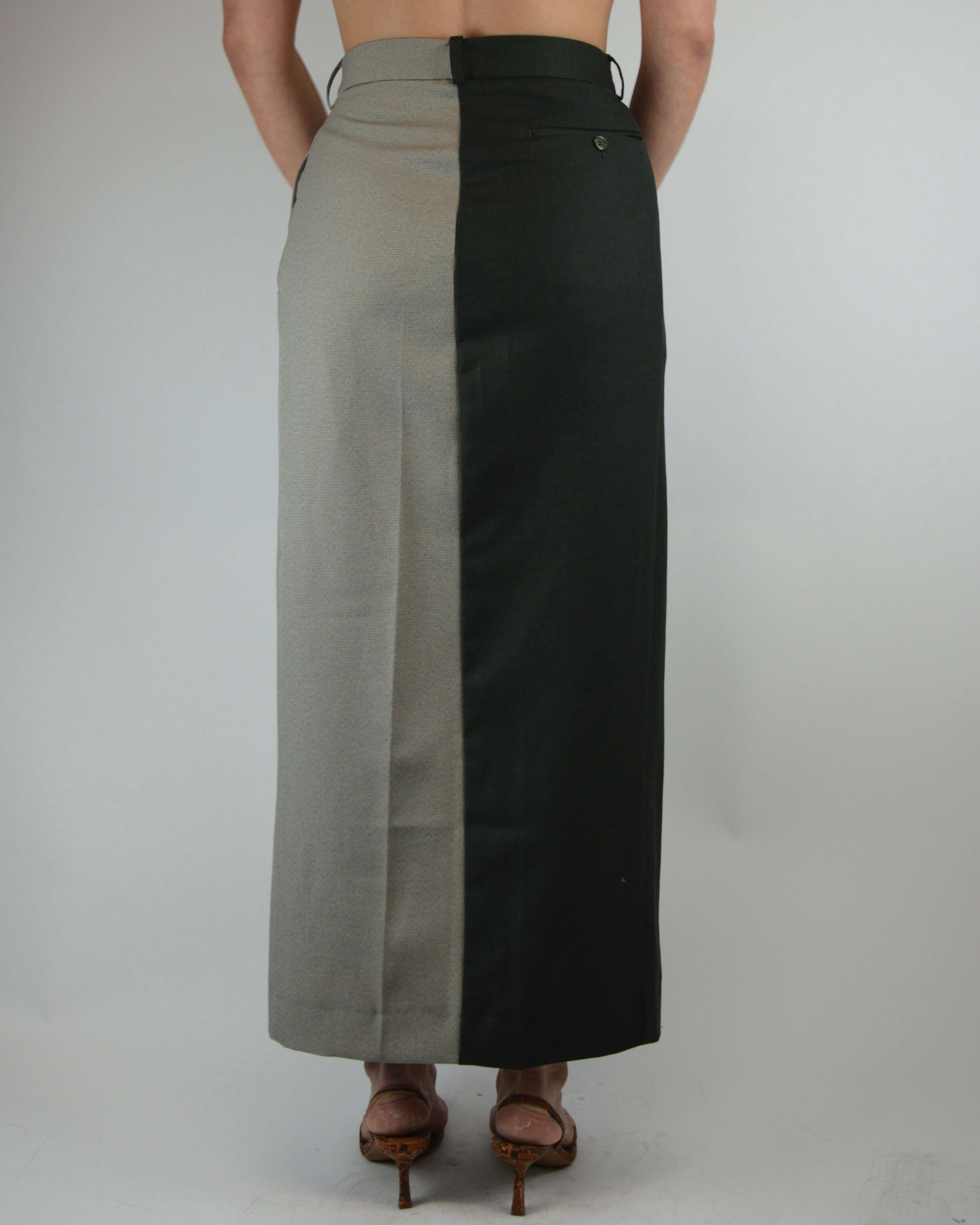 DUO Long Skirt - Greenish Two Tones (S)