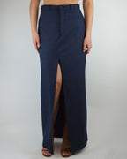 Long Skirt - Blue White Lines Thick (S/M)