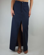 Long Skirt - Blue White Lines Thick (S/M)