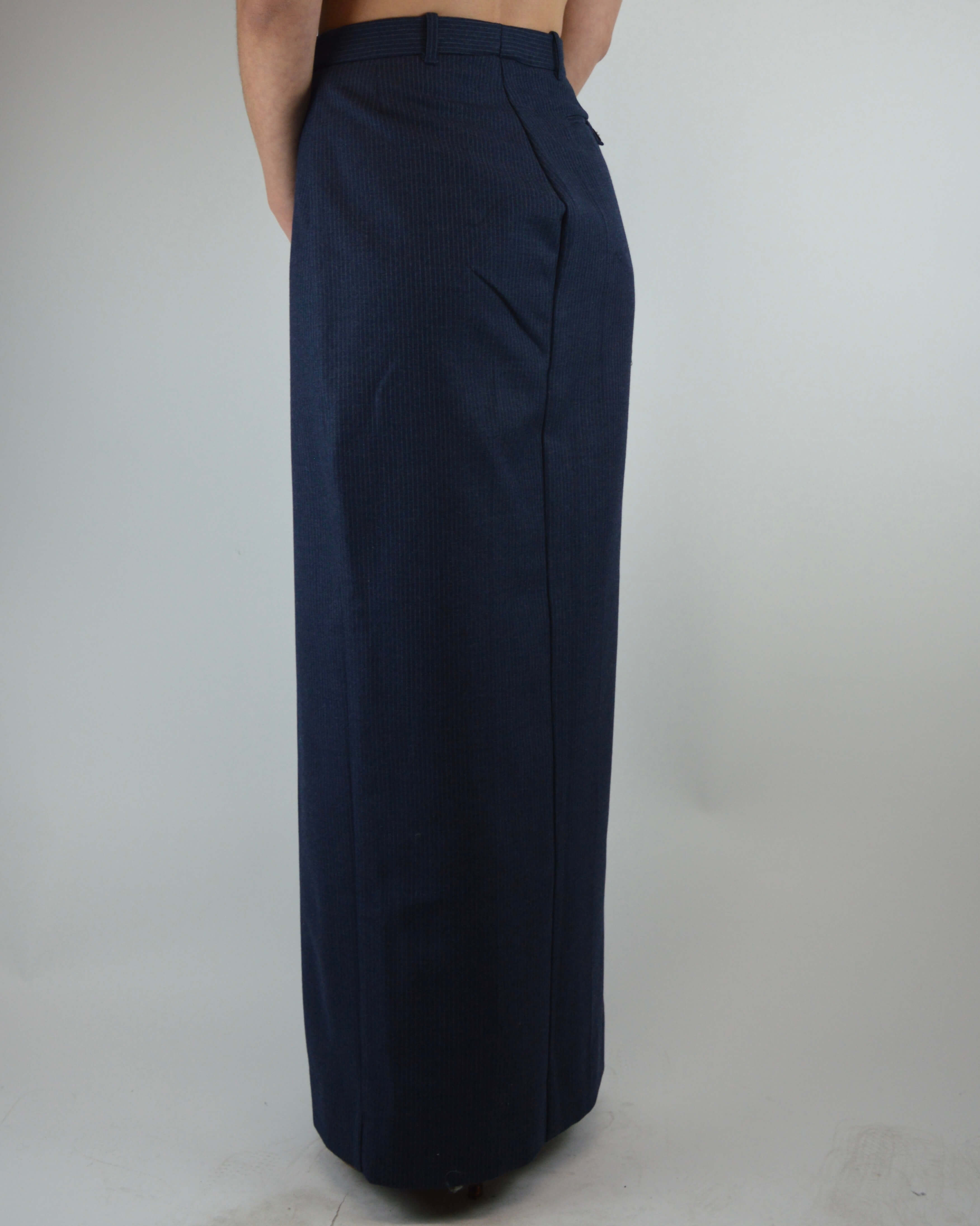 Long Skirt - Blue White Lines Thick (S/M)