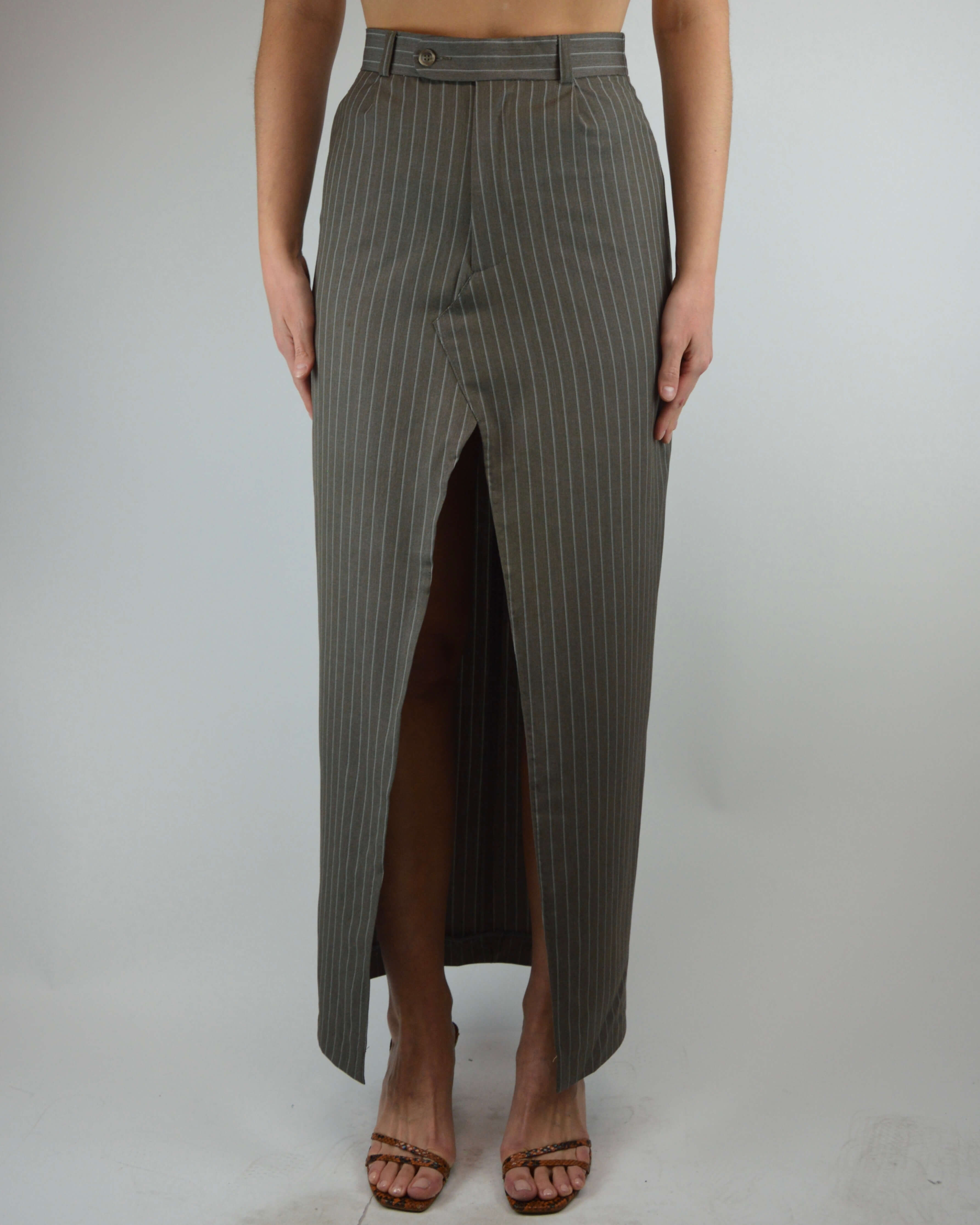 Jupe longue - Beige à fines rayures (XS/S)