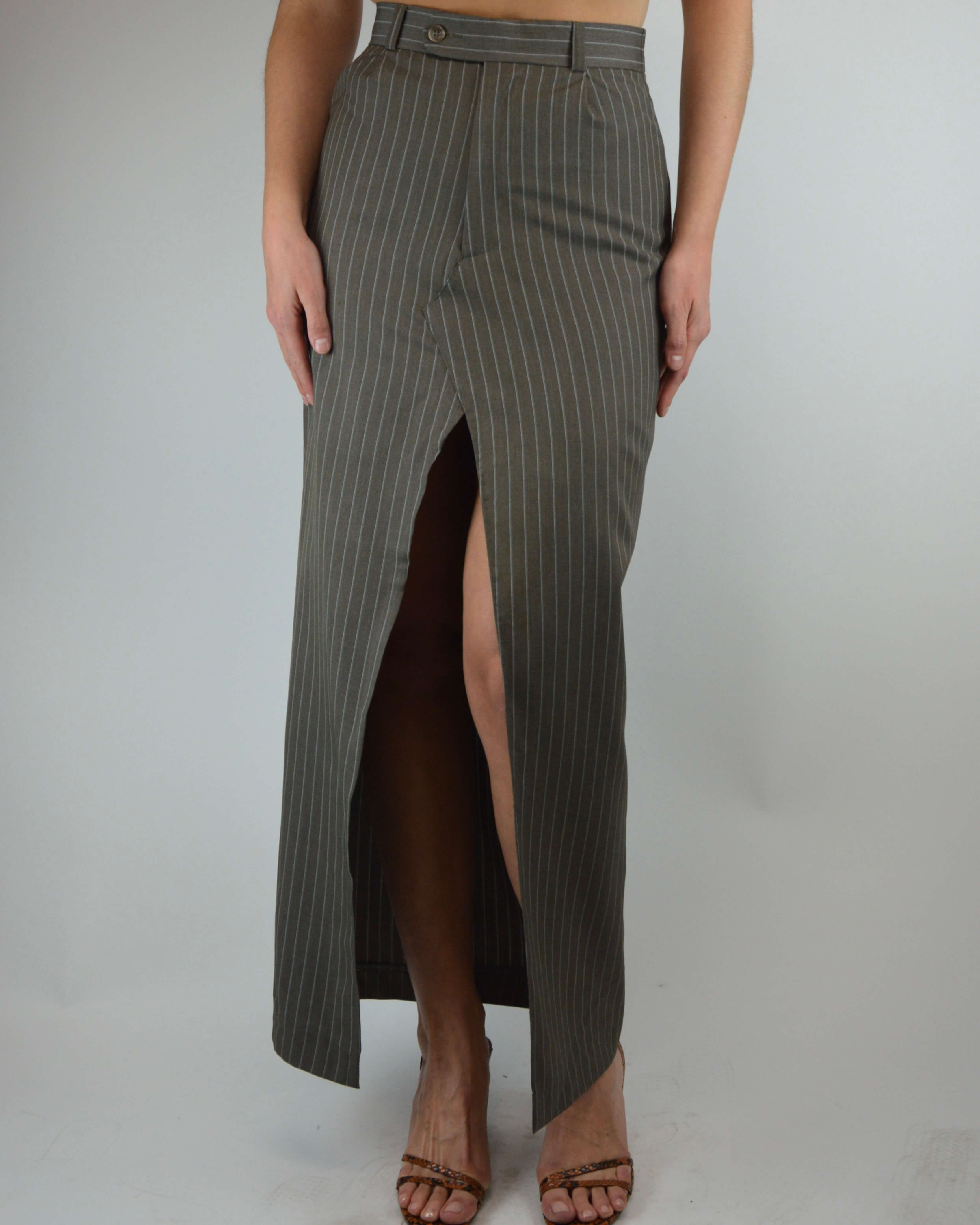 Jupe longue - Beige à fines rayures (XS/S)